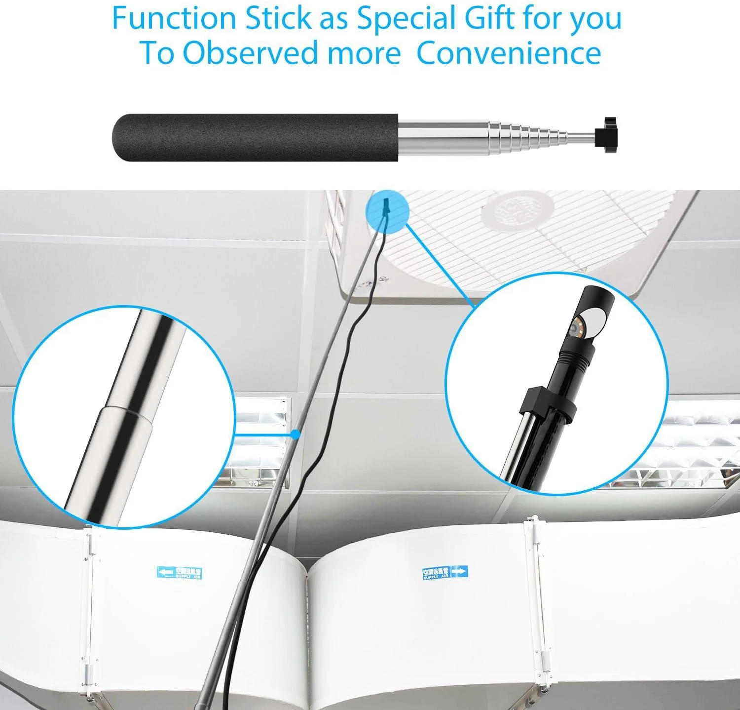 دوربین آندوسکوپی بی سیم ماری با میله عملکرد، دوربین بازرسی وای فای 1200P HD با 8 چراغ LED، کابل سخت، بورسکوپ برای تلفن هوشمند، تبلت، آیپد، کامپیوتر (5 متر، 16.5 فوت) دوربین آندوسکوپی بی سیم ماری با میله عملکرد، دوربین بازرسی وای فای 1200P HD با 8 چراغ LED، کابل سخت، بورسکوپ برای تلفن هوشمند، تبلت، آیپد، کامپیوتر (5 متر، 16.5 فوت)