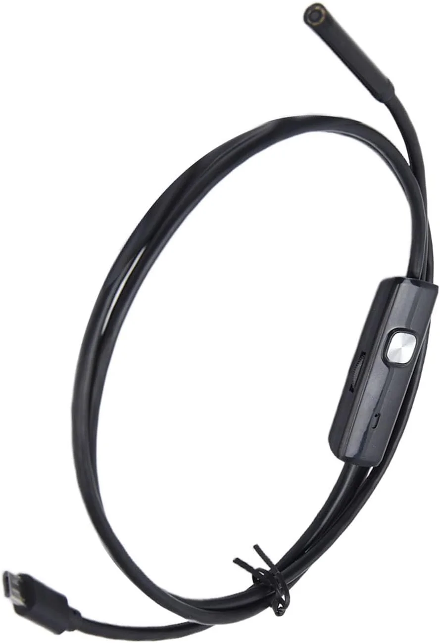 اندوسکوپ USB با 6 LED، دوربین بازرسی ضد آب، لنز 5.5 میلی متری، IP67، برای اندروید، ویندوز، خودرو، صنعت، نفت، برق، هوافضا، ساخت و ساز، عمومی، گمرک، آب، (2 متر)