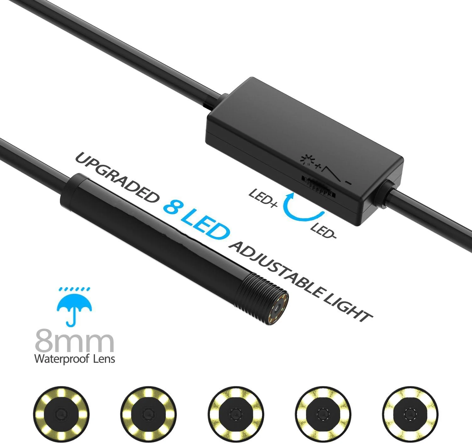 دوربین آندوسکوپی بی سیم ماری با میله عملکرد، دوربین بازرسی وای فای 1200P HD با 8 چراغ LED، کابل سخت، بورسکوپ برای تلفن هوشمند، تبلت، آیپد، کامپیوتر (5 متر، 16.5 فوت) دوربین آندوسکوپی بی سیم ماری با میله عملکرد، دوربین بازرسی وای فای 1200P HD با 8 چراغ LED، کابل سخت، بورسکوپ برای تلفن هوشمند، تبلت، آیپد، کامپیوتر (5 متر، 16.5 فوت)