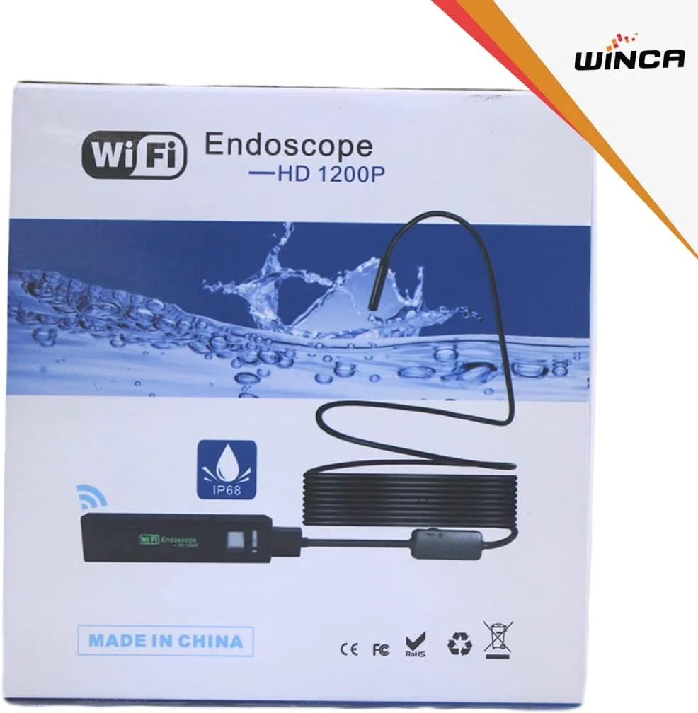 اندوسکوپ بی سیم WINCA / اندوسکوپ آیفون، دوربین بازرسی بورسکوپ 2.0MP HD ضد آب IP68 وای فای بورسکوپ دوربین ماری نیمه سخت، اندروید، تلفن هوشمند iOS، تبلت، کامپیوتر اندوسکوپ بی سیم WINCA / اندوسکوپ آیفون، دوربین بازرسی بورسکوپ 2.0MP HD ضد آب IP68 وای فای بورسکوپ دوربین ماری نیمه سخت، اندروید، تلفن هوشمند iOS، تبلت، کامپیوتر