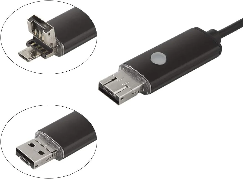 دوربین آندوسکوپی 5.5 میلی متری Smars با کابل 10 متری، ضد آب IP67، دارای 6 LED، مناسب برای اندروید، کامپیوتر و نوت بوک