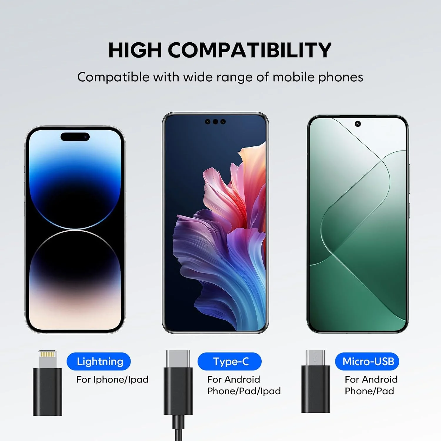 دوربین آندوسکوپی 1920P HD با طول 5 متر و 8 چراغ LED، رابط iOS و Android برای تلفن و تبلت، دوربین ضد آب IP67، دوربین بازرسی نیمه سخت 7.9 میلی متری برای لوله های فاضلاب، موتور خودرو، دیوارها