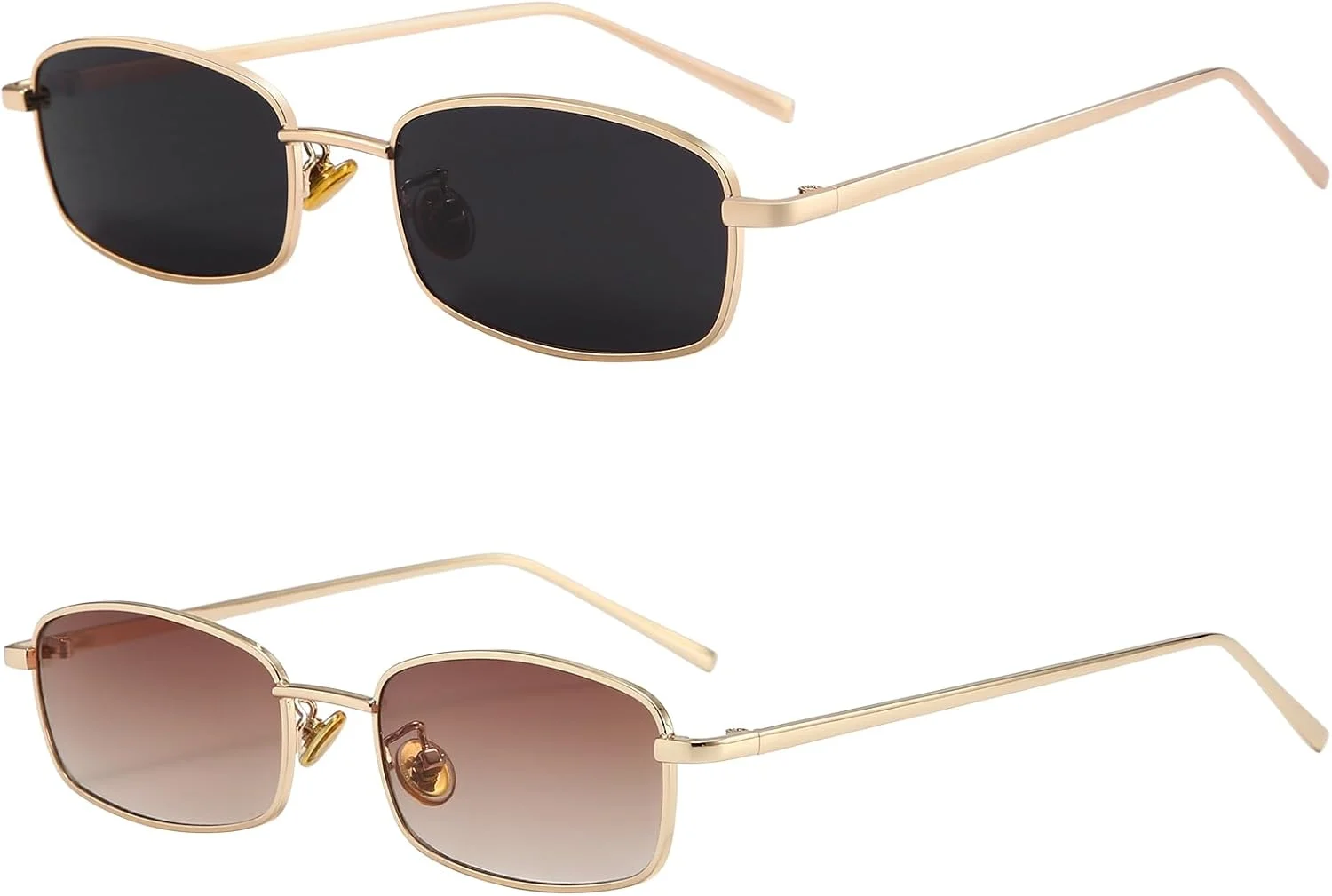 عینک آفتابی مستطیلی رترو Dollger Unisex Adult عینک آفتابی مستطیلی رترو Dollger Unisex Adult