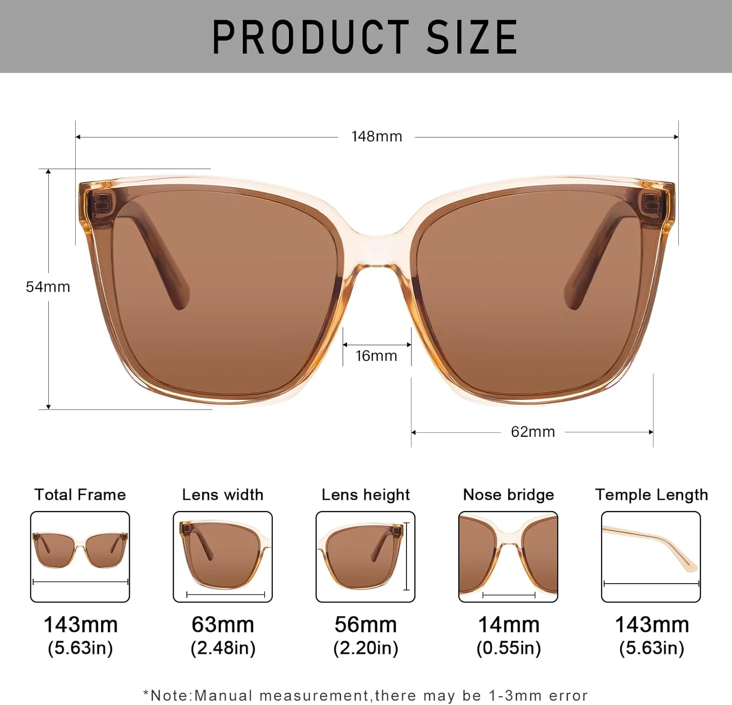 عینک آفتابی مربعی بزرگ رترو Dollger برای زنان و مردان، عینک های آفتابی شیک و کلاسیک با محافظت UV400