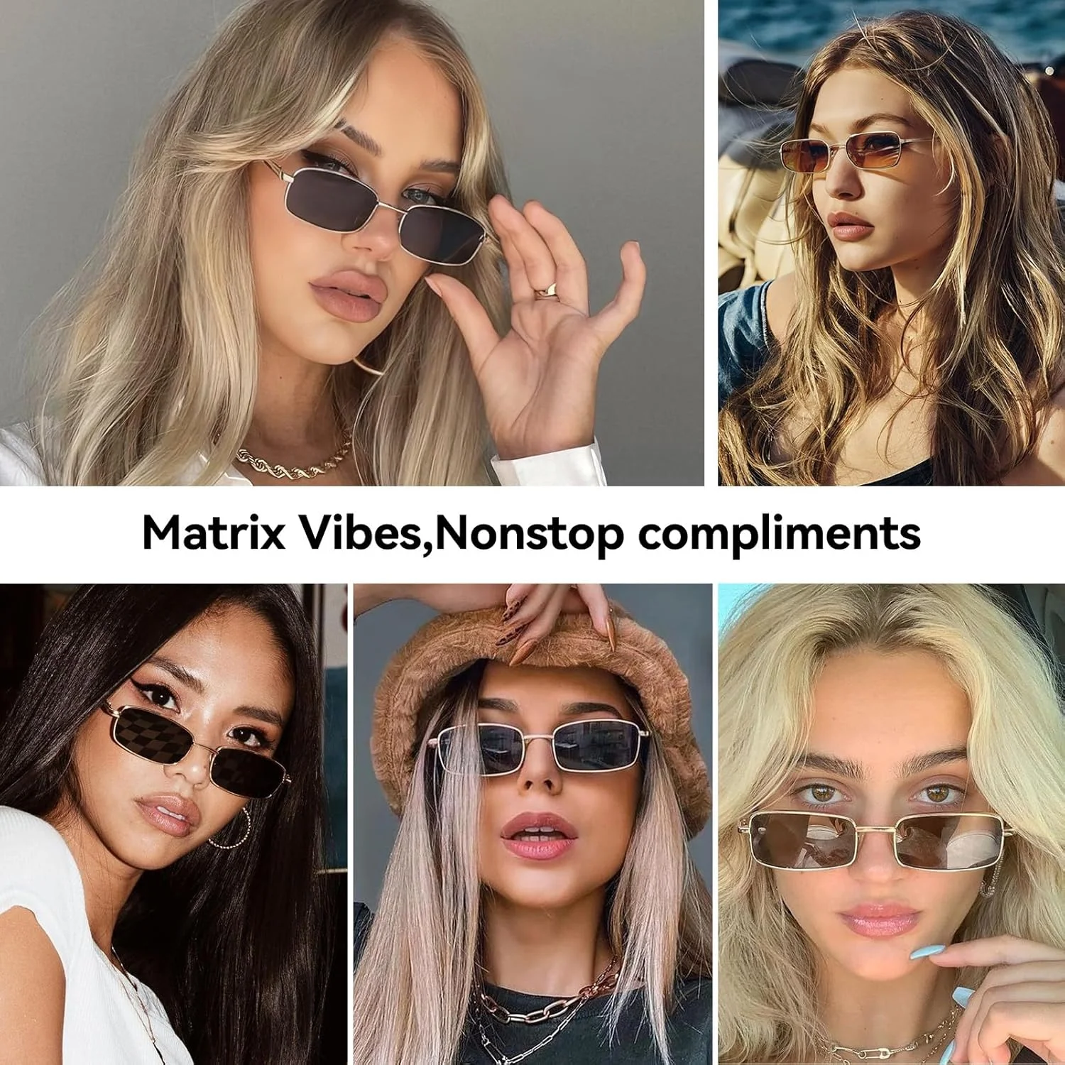 عینک آفتابی مستطیلی رترو Dollger Unisex Adult