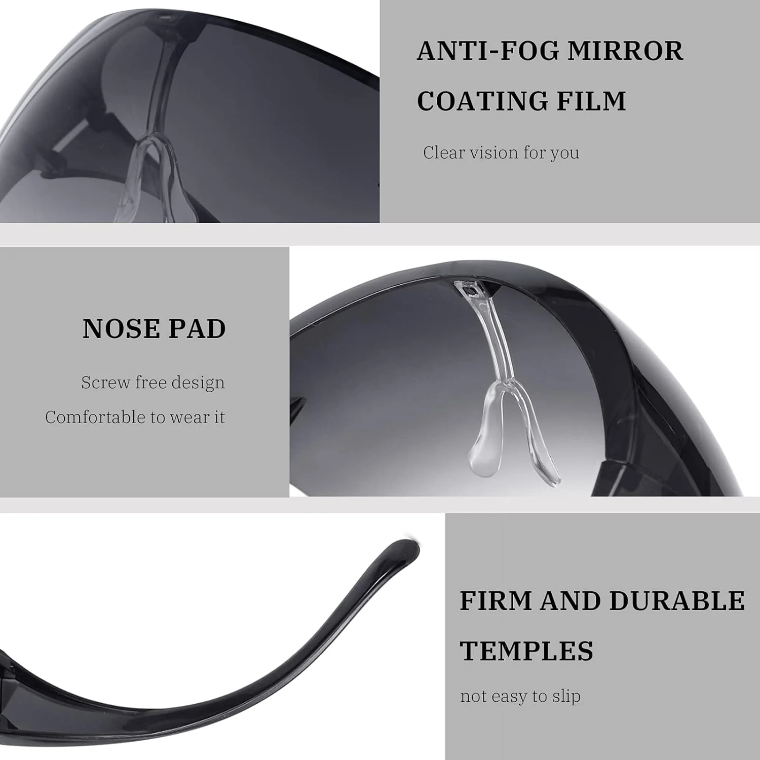 عینک آفتابی محافظ صورت کامل FEISEDY، عینک محافظ آینه ای ضد مه مدل B2781