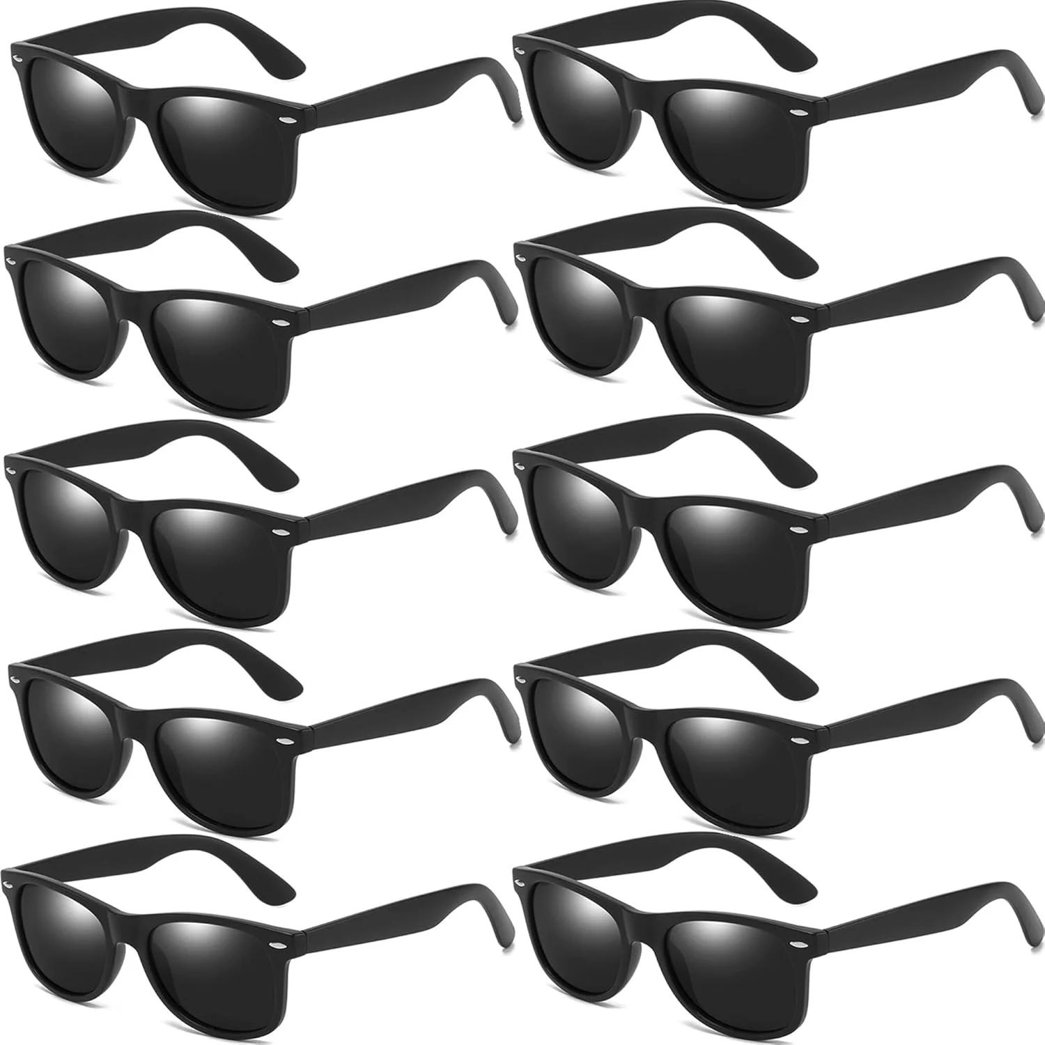 FSMILING بسته 10 عددی عینک آفتابی مردانه زنانه آینه ای، مجموعه عینک آفتابی فستیوالی شفاف رترو برای مهمانی های فانتزی