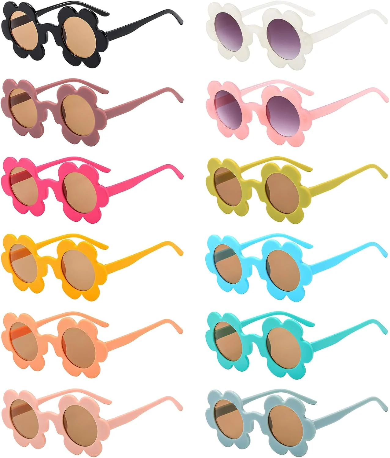 بسته 12 عددی عینک آفتابی گلدار بزرگسال Geopty، عینک های گلدار رنگارنگ و زیبا برای مهمانی های زنانه بسته 12 عددی عینک آفتابی گلدار بزرگسال Geopty، عینک های گلدار رنگارنگ و زیبا برای مهمانی های زنانه