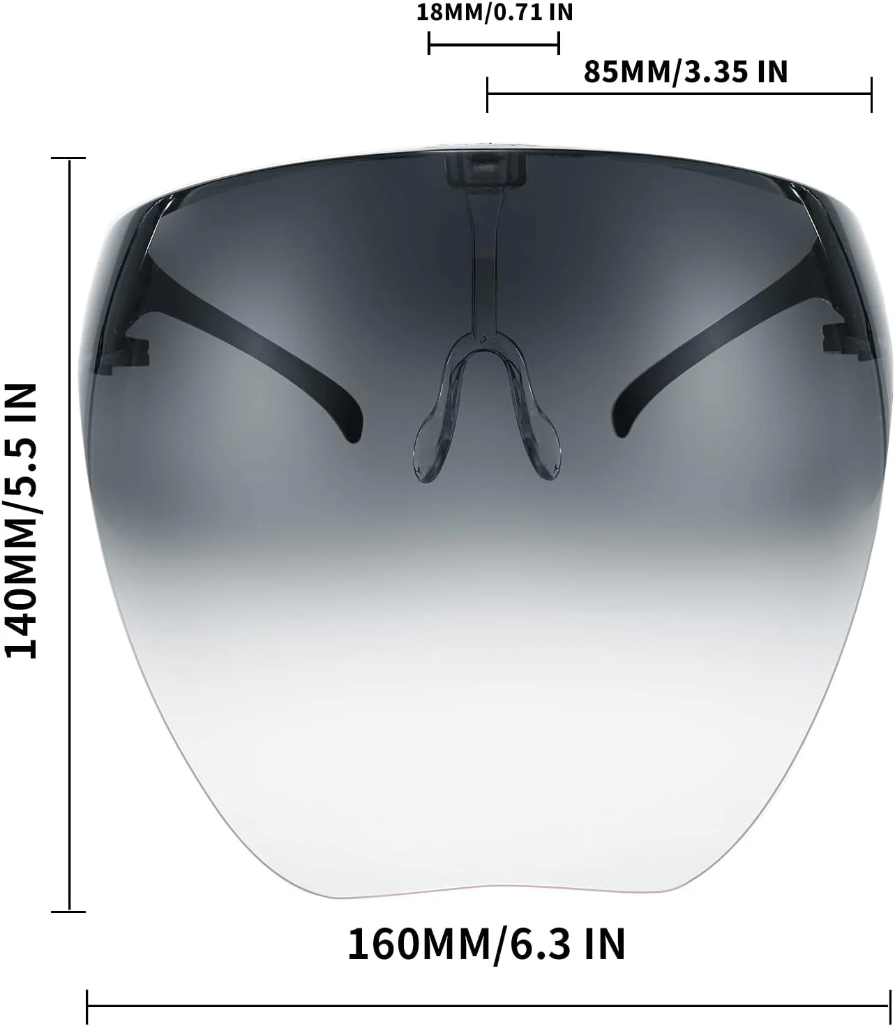 عینک آفتابی محافظ صورت کامل FEISEDY، عینک محافظ آینه ای ضد مه مدل B2781