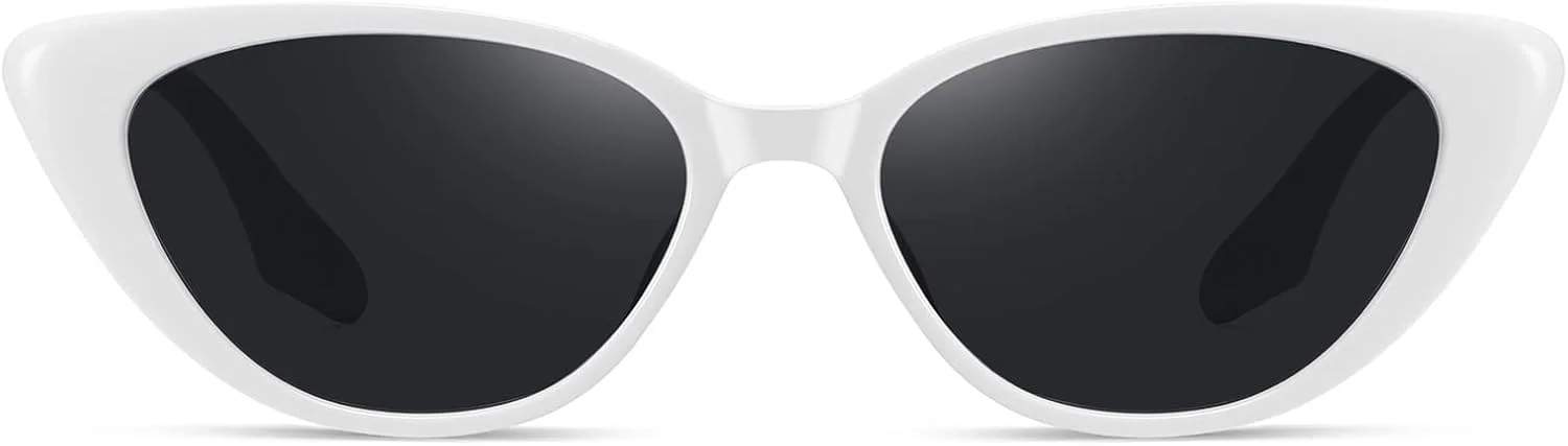 عینک آفتابی چشم گربه ای باریک رترو وینتیج Fozono برای زنان و مردان، سبک شیک و کوچک دهه 90، محافظت UV400 مدل FZN7514