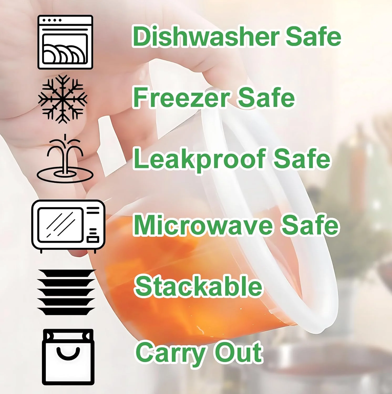 ظروف نگهداری مواد غذایی پوکانیک [مجموعه 30 عددی] ظروف پلاستیکی 240 میلی لیتری با درب، مناسب برای نگهداری اسلایم، سوپ و آماده سازی غذا، قابل استفاده مجدد | فاقد BPA | قابل چیدن روی هم | ضد نشت | قابل استفاده در مایکروویو/ماشین ظرفشویی/فریزر (مجموعه 30 عددی، 240 میلی لیتر)