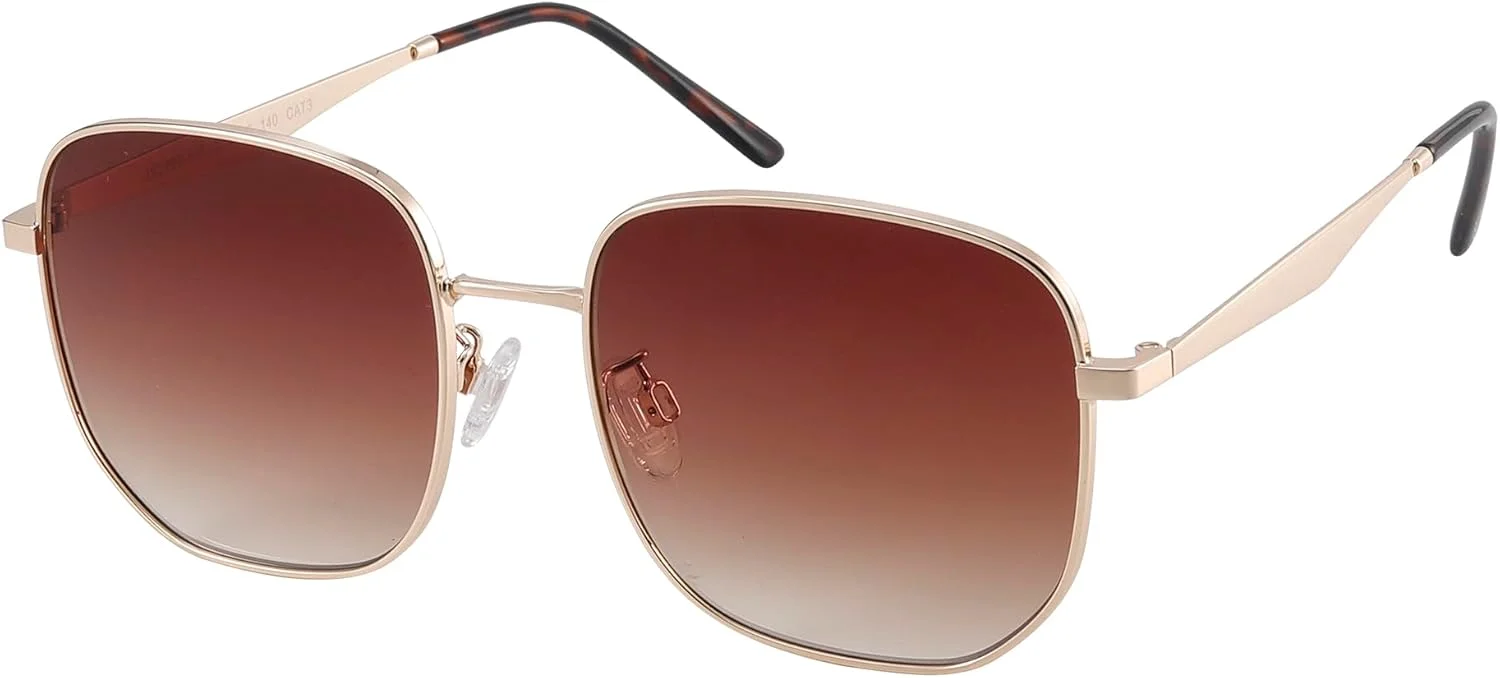 عینک آفتابی مربعی بزرگ و مد روز JOOX برای زنان و مردان، عینک آفتابی فلزی کلاسیک زنانه با محافظت UV400