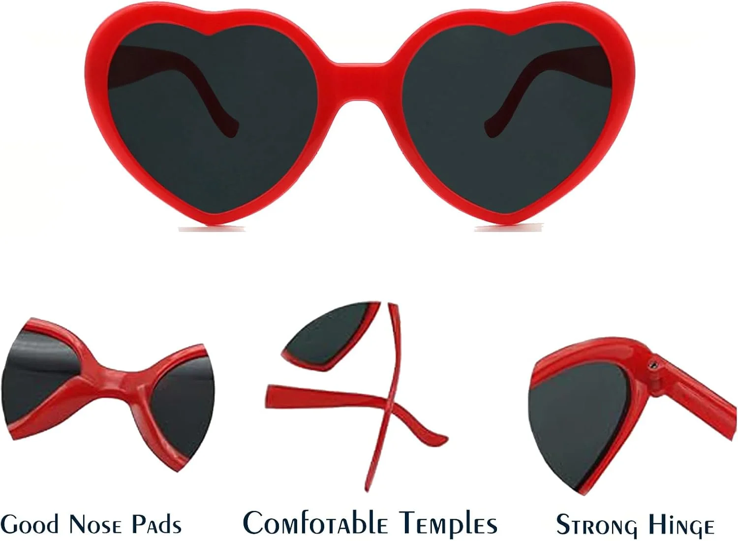 عینک آفتابی قلبی شکل LUJAUXV برای زنان، عینک های قلبی زیبا و مد روز، عینک آفتابی رترو تیلور، محافظت UV400 عینک آفتابی قلبی شکل LUJAUXV برای زنان، عینک های قلبی زیبا و مد روز، عینک آفتابی رترو تیلور، محافظت UV400