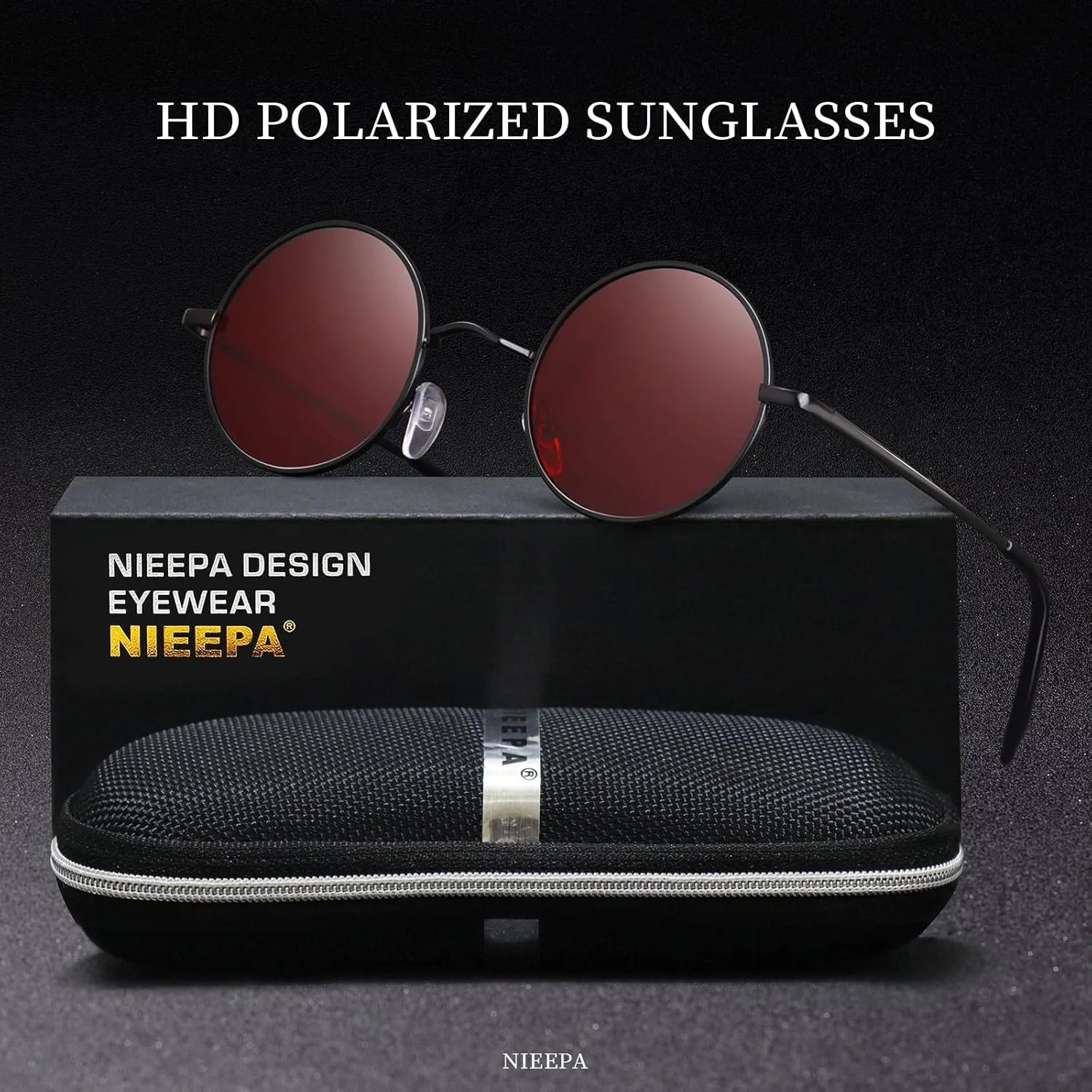 عینک آفتابی گرد کوچک پلاریزه NIEEPA مدل NP1002، سبک وینتیج، مناسب آقایان و بانوان