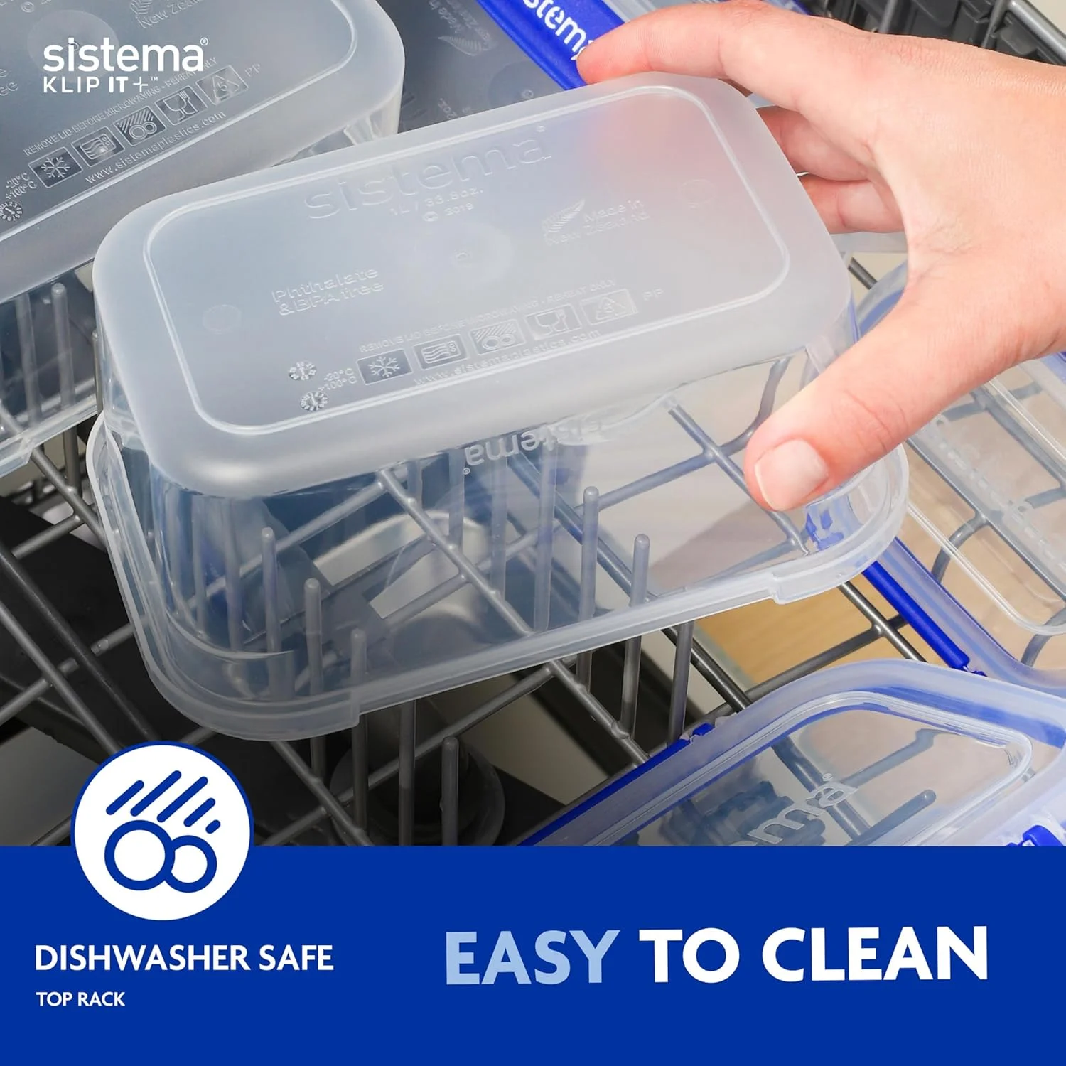 ظروف نگهداری مواد غذایی نشتگیر سیستما KLIP IT PLUS | ۱ لیتر | ظروف آمادهسازی غذا با درب، هوا بند و قابل چیدن | جعبه ناهار مدرسه | فاقد BPA | بسته ۴ عددی ظروف نگهداری مواد غذایی نشتگیر سیستما KLIP IT PLUS | ۱ لیتر | ظروف آمادهسازی غذا با درب، هوا بند و قابل چیدن | جعبه ناهار مدرسه | فاقد BPA | بسته ۴ عددی