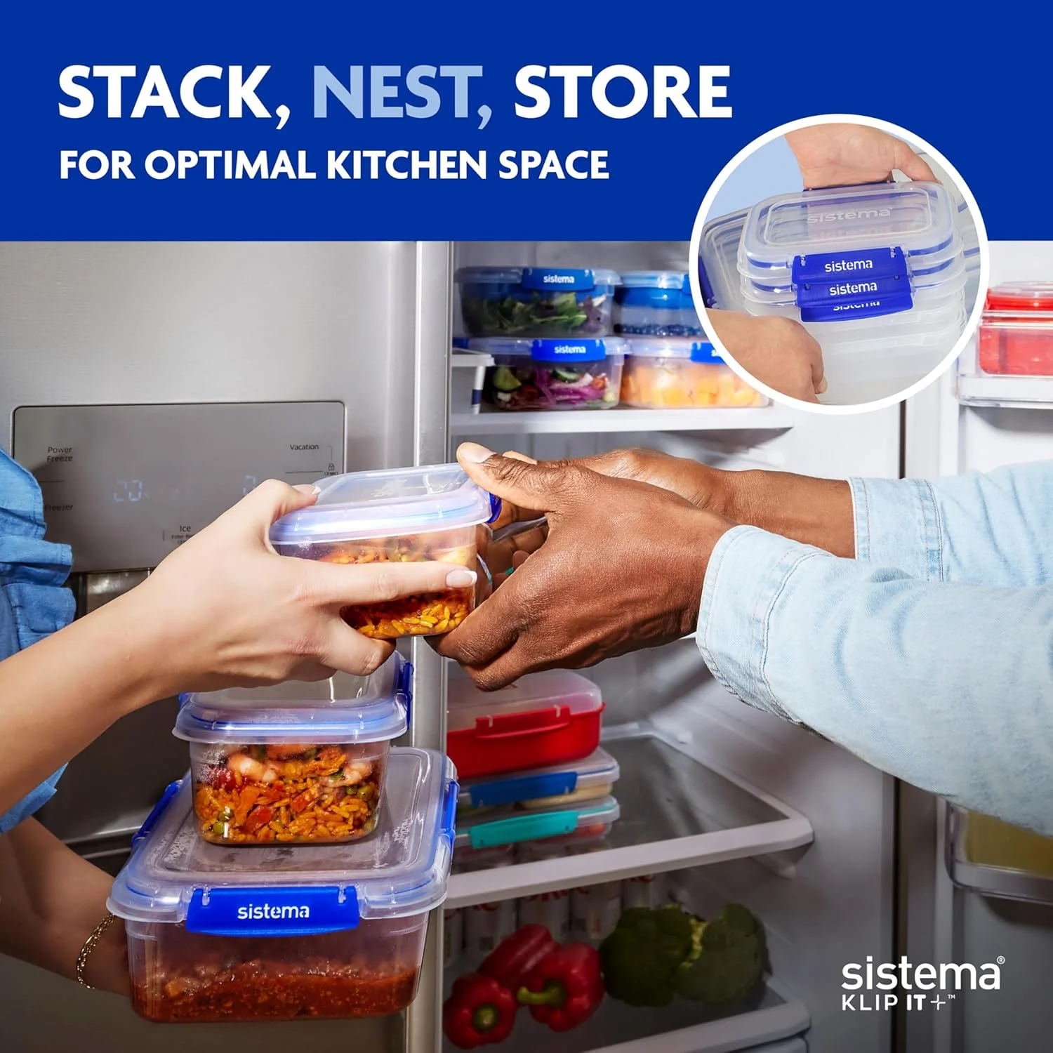 ظروف نگهداری مواد غذایی نشتگیر سیستما KLIP IT PLUS | ۱ لیتر | ظروف آمادهسازی غذا با درب، هوا بند و قابل چیدن | جعبه ناهار مدرسه | فاقد BPA | بسته ۴ عددی ظروف نگهداری مواد غذایی نشتگیر سیستما KLIP IT PLUS | ۱ لیتر | ظروف آمادهسازی غذا با درب، هوا بند و قابل چیدن | جعبه ناهار مدرسه | فاقد BPA | بسته ۴ عددی