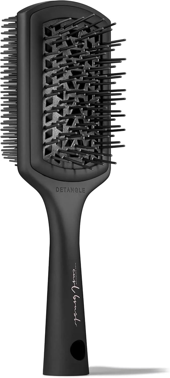 برس باز کننده گره مو HeatFreeHair با وضوح بالا برای موهای مشکی - برس فر کننده مو برای موهای فر، طبیعی و موج دار - برس باز کننده گره مو دو طرفه - قابل استفاده روی موهای خیس/خشک