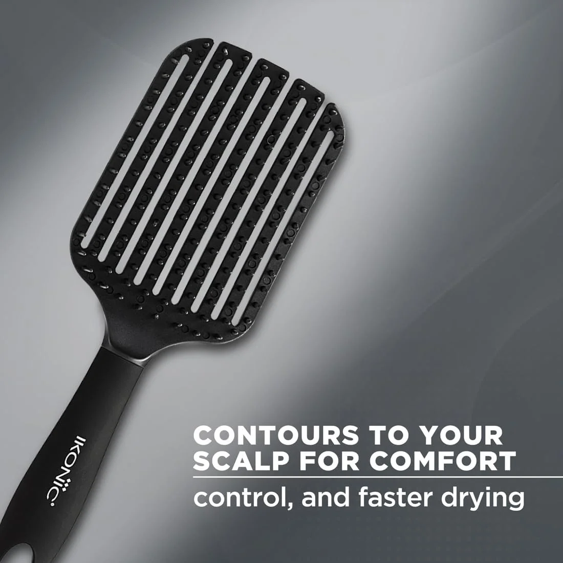Ikonic Flexi Paddle Brush Black Ikonic Flexi Paddle Brush Black