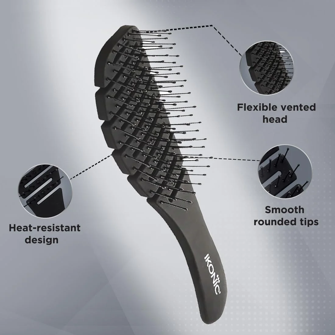 Ikonic Vent Brush, Black Ikonic Vent Brush, Black