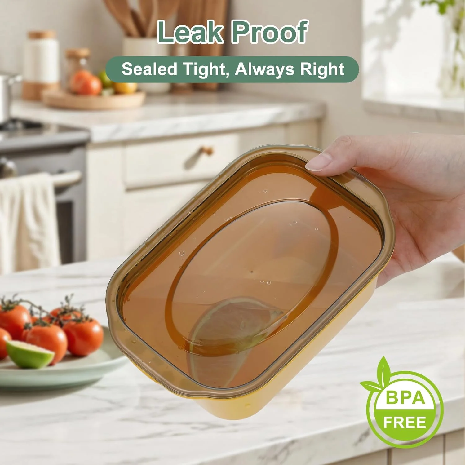 ظروف نگهداری غذا VINATO با درب، ست 10 عددی - ظروف فریزر 500 میلی لیتری ساخته شده از PP بدون BPA، شیشه های نگهداری مواد غذایی قابل چیدن با درب، قابل استفاده در مایکروویو و فریزر