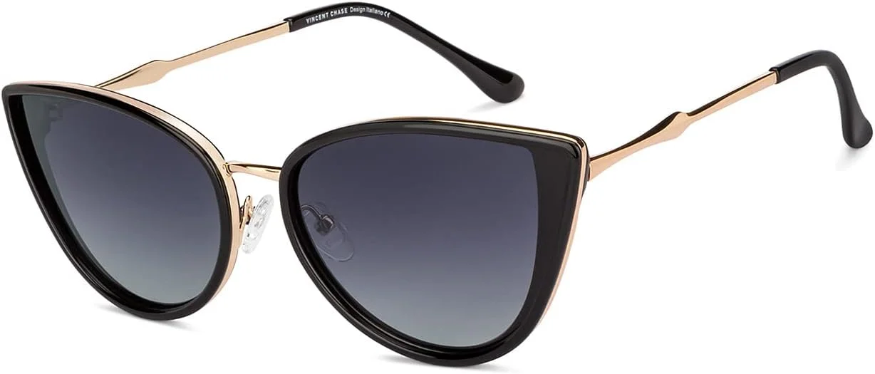 عینک آفتابی مربعی تمام فریم برند وینسنت چیس بای لنزکارت | جدیدترین و شیک ترین | پلاریزه و محافظت 100% در برابر اشعه ماوراء بنفش | مردانه و زنانه | مدیوم | LA S13164