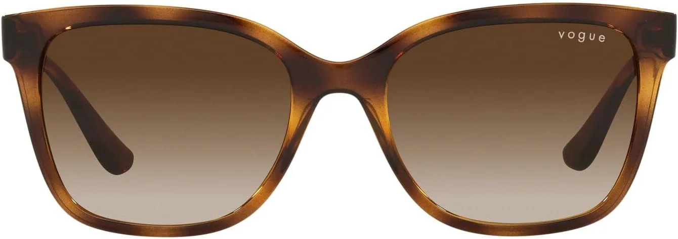 عینک آفتابی زنانه Vogue، فریم خاکستری شفاف، لنزهای گرادیان خاکستری آبی تیره، 54 میلی متر