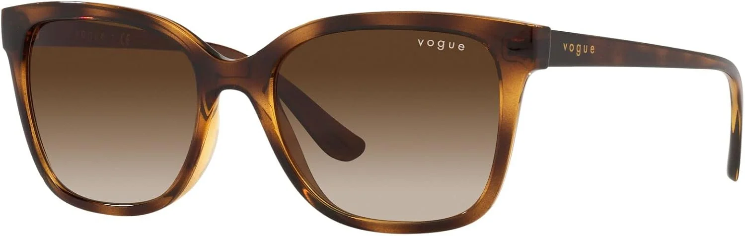 عینک آفتابی زنانه Vogue، فریم خاکستری شفاف، لنزهای گرادیان خاکستری آبی تیره، 54 میلی متر