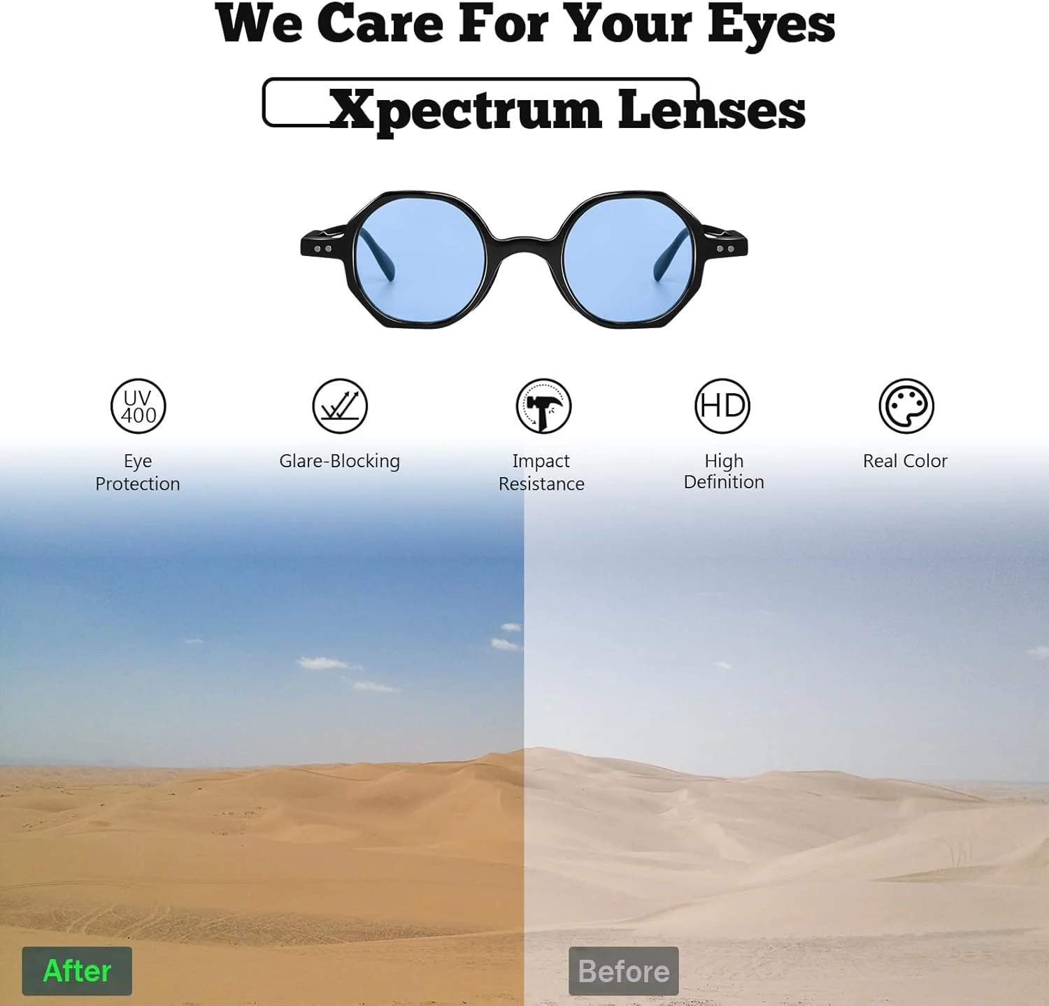 عینک آفتابی مردانه Xpectrum، سایز خیلی کوچک، طرح وینتیج