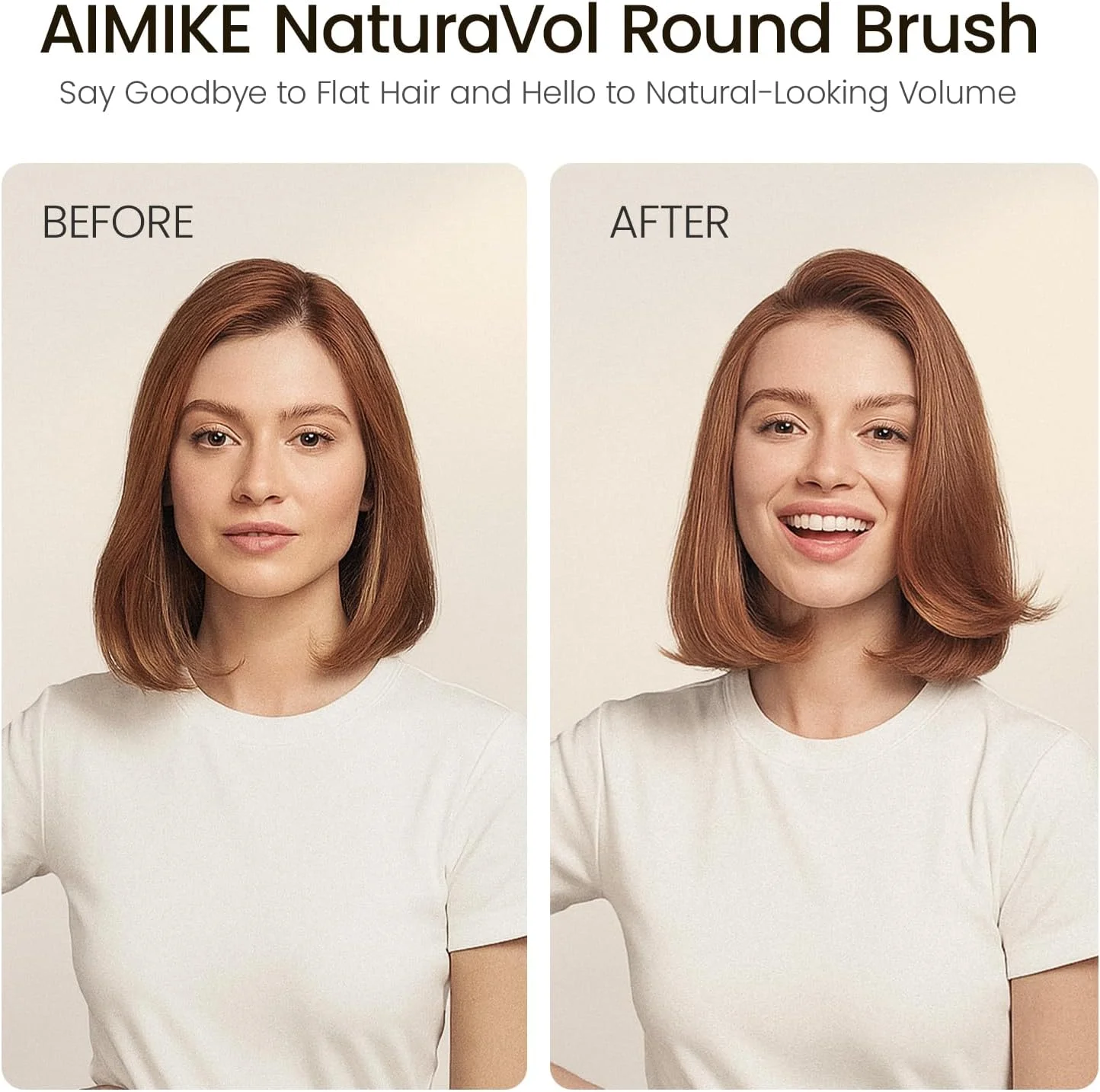 برس گرد نچرال‌ول آیمایک برای حالت دادن مو، برس موی گرد کوچک برای موهای کوتاه، برس حرارتی نانو سرامیکی برای خشک کردن و فر کردن مو، به همراه 2 گیره (قطر لوله 3.3 سانتی‌متر، طول مو 5.3 سانتی‌متر)