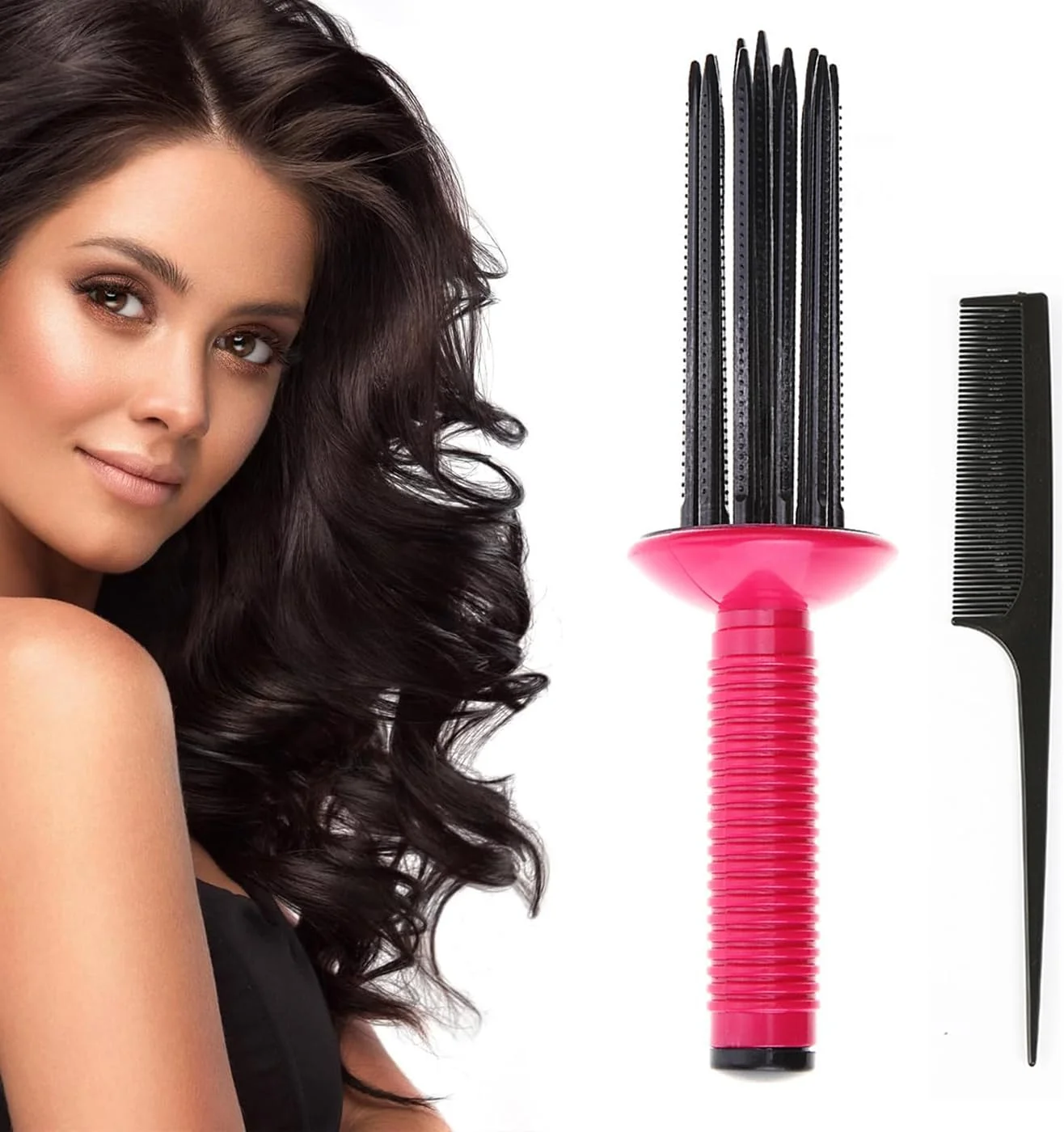 شانه فر کننده مو AYNKH، ابزارهای حالت دهی مو، برس فر، برس حالت دهی موی فر، فر کننده مو با هوا، فر کننده مو ضد لغزش برای زنان، برای