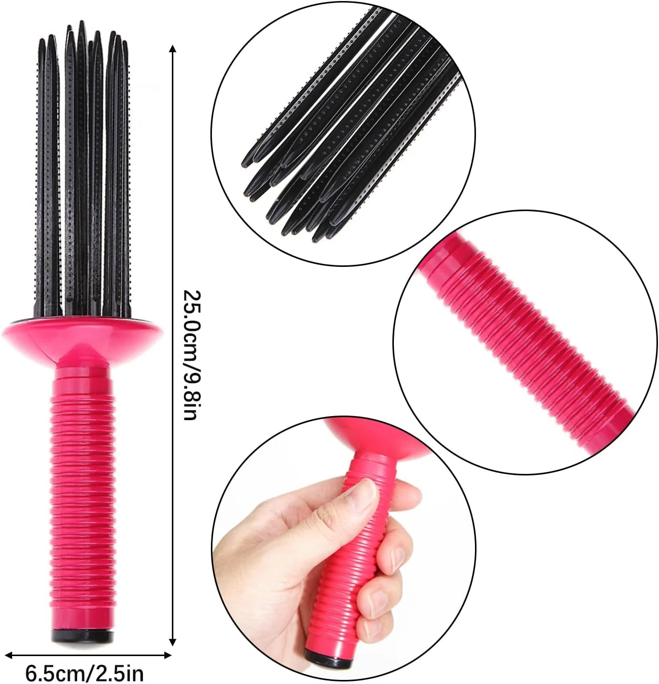 شانه فر کننده مو AYNKH، ابزارهای حالت دهی مو، برس فر، برس حالت دهی موی فر، فر کننده مو با هوا، فر کننده مو ضد لغزش برای زنان، برای