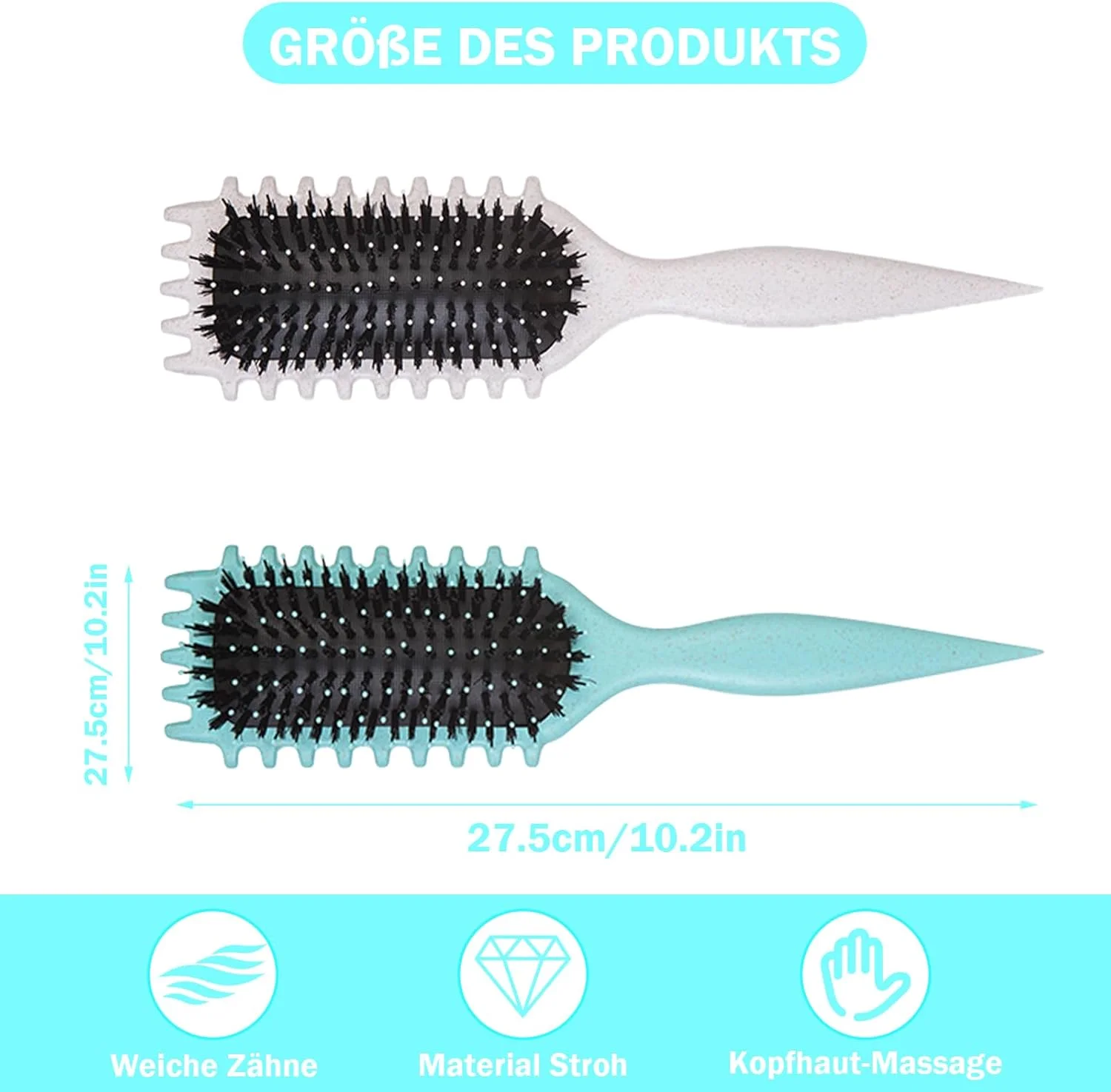 ATSGJLZN بسته 2 عددی برس فر کننده مو، برس موی فر، برس فر کننده پرشی، برس حالت دهنده فر برای آقایان و بانوان، مراقبت از مو