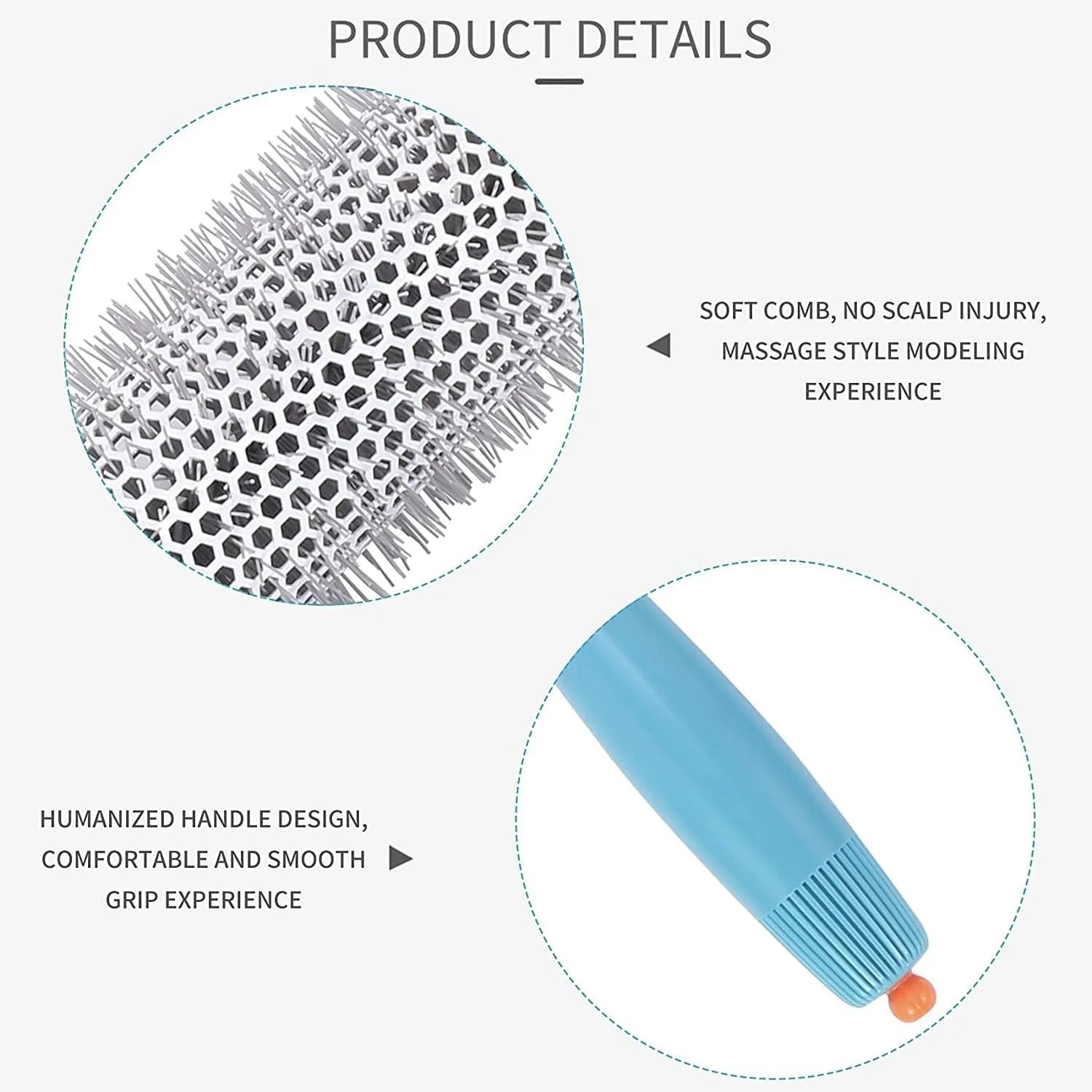 برس گرد BananaHome برای خشک کردن مو، برس موی نانو حرارتی سرامیکی و فناوری یونی، برس بشکه ای گرد حرفه ای برای حالت دادن، فر کردن و صاف کردن (53 میلی متر، سبز+سفید)