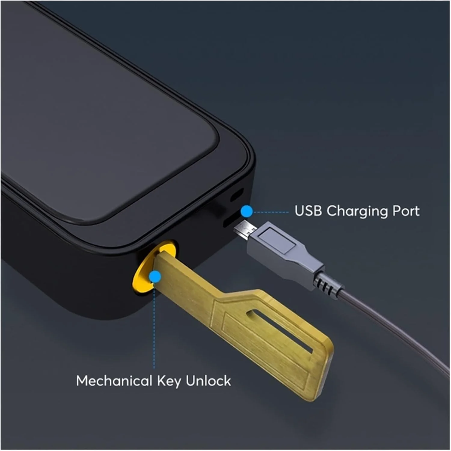 قفل درب هوشمند الکترونیکی Robustline با درگاه WIFI داخلی و 5 عملکرد - اثر انگشت، رمز عبور، برنامه تلفن همراه، کارت IC هوشمند، کلید فلزی (RBSL5110S)