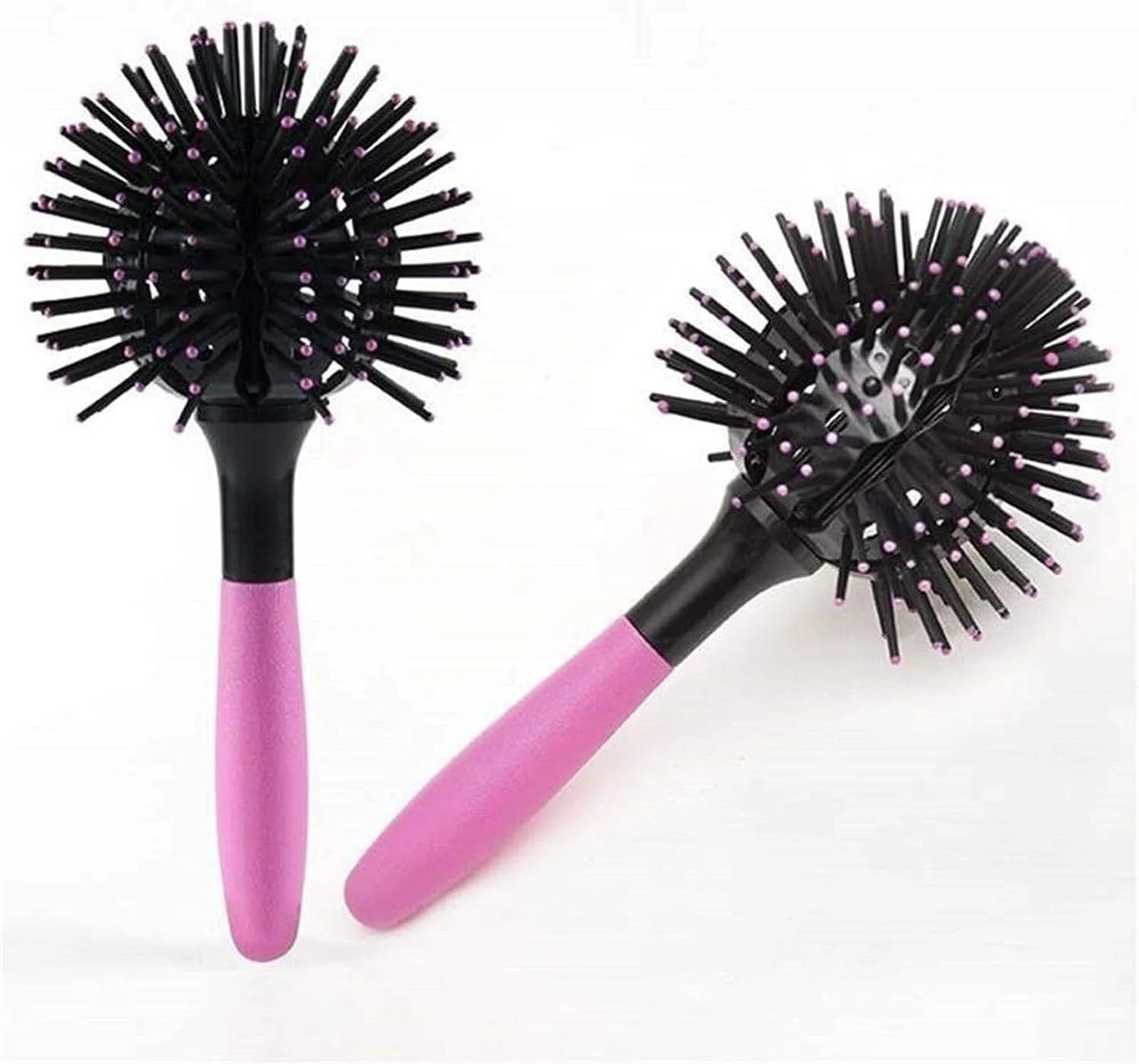 برس مو توپی بوکلا، برس سشوار توپی سه بعدی، برس مو فر کننده بمبی، ابزار مو شانه فر کننده مو گرد برای حالت دادن مو، مناسب برای ایجاد موهای مجعد، حرارتی بزرگ (صورتی-مشکی) برس مو توپی بوکلا، برس سشوار توپی سه بعدی، برس مو فر کننده بمبی، ابزار مو شانه فر کننده مو گرد برای حالت دادن مو، مناسب برای ایجاد موهای مجعد، حرارتی بزرگ (صورتی-مشکی)