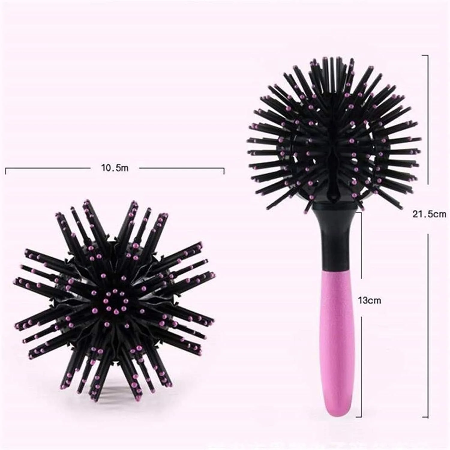 برس مو توپی بوکلا، برس سشوار توپی سه بعدی، برس مو فر کننده بمبی، ابزار مو شانه فر کننده مو گرد برای حالت دادن مو، مناسب برای ایجاد موهای مجعد، حرارتی بزرگ (صورتی-مشکی) برس مو توپی بوکلا، برس سشوار توپی سه بعدی، برس مو فر کننده بمبی، ابزار مو شانه فر کننده مو گرد برای حالت دادن مو، مناسب برای ایجاد موهای مجعد، حرارتی بزرگ (صورتی-مشکی)