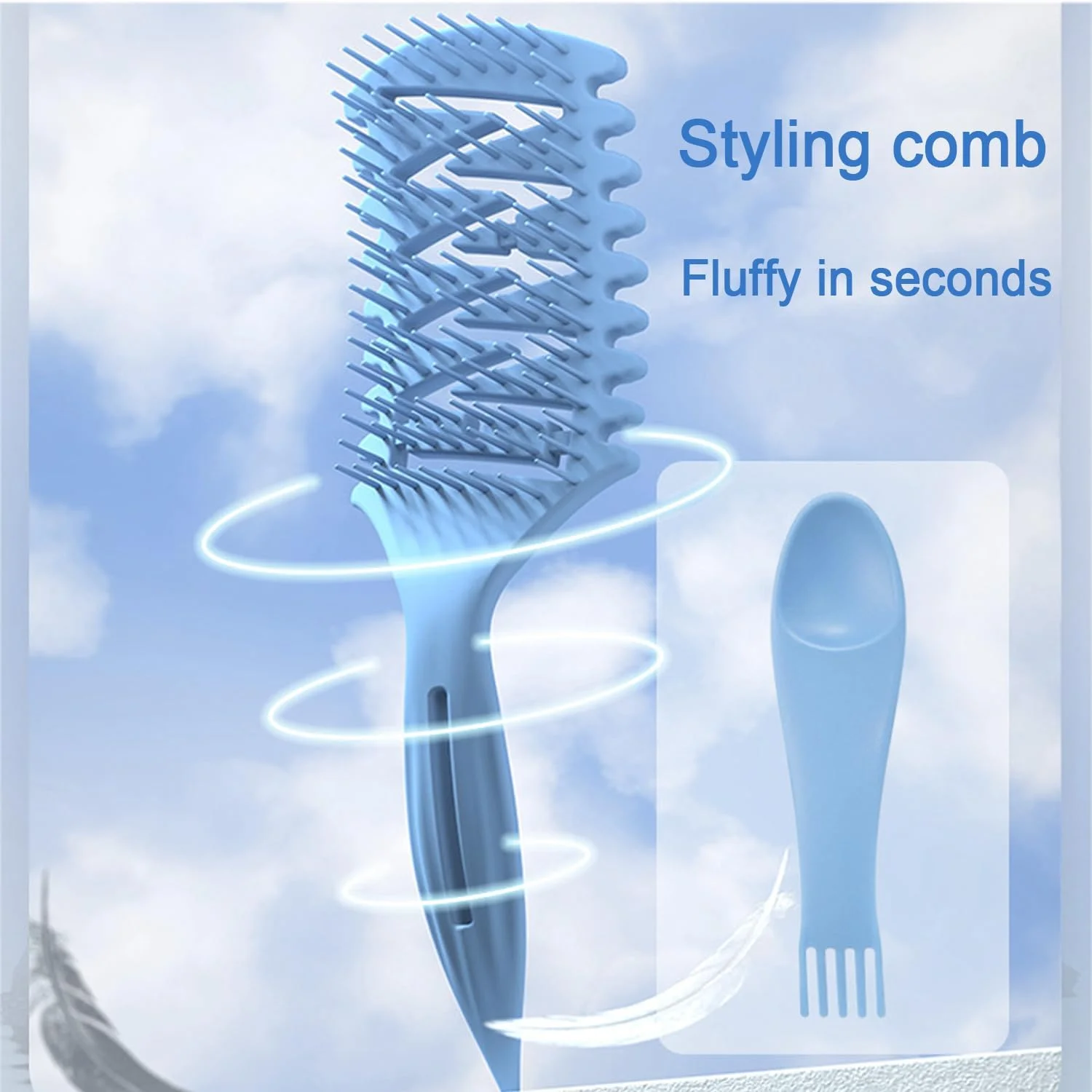 CCbeauty Hair Styling Brush Hair Brush Without Pulling Detangling Brush Curling Brush Styling Brush Scalp Massage Brush