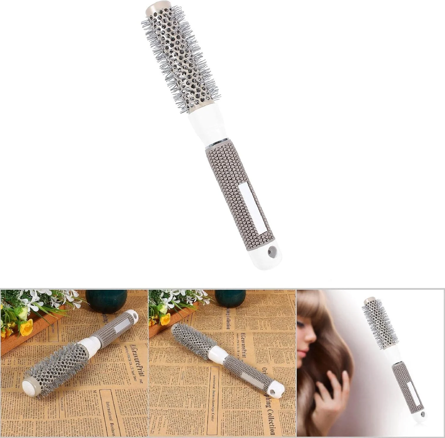 برس مو گرد Bukela در 3 سایز، مناسب برای خشک کردن و حالت دادن به مو با سشوار، برس های آرایشگاهی مقاوم در برابر حرارت بالا، شانه سرامیکی و آهنی (19mm 25mm 32mm)