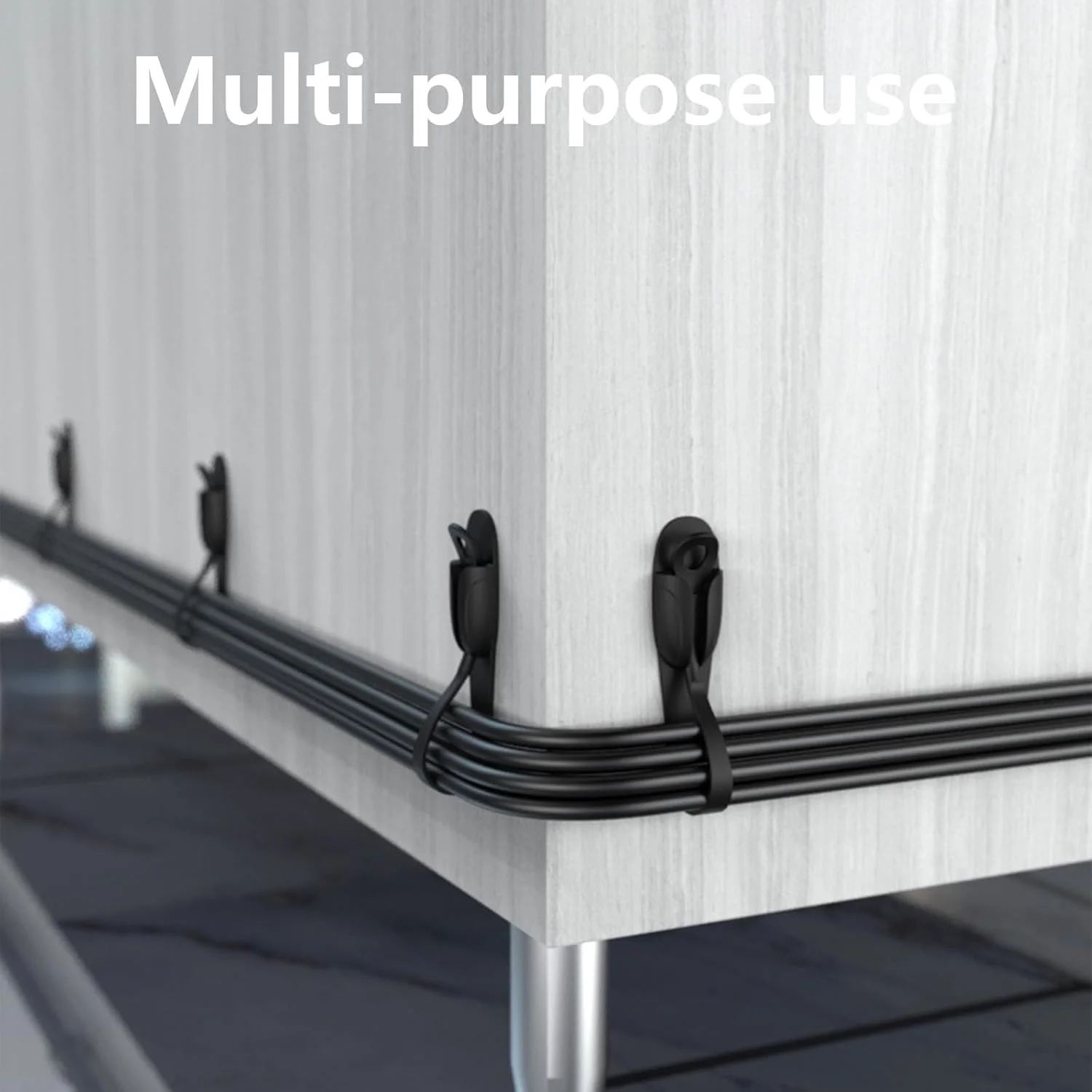 سیم جمع کن چند منظوره سیلیکونی مقاوم، ست 10 عددی لوازم جانبی قابل حمل برای تزئین شومینه و راه پله سیم جمع کن چند منظوره سیلیکونی مقاوم، ست 10 عددی لوازم جانبی قابل حمل برای تزئین شومینه و راه پله