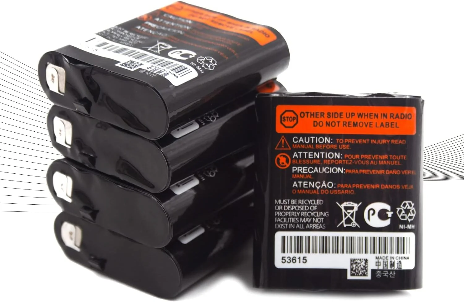 بسته 5 عددی باتری قابل شارژ 3.6 ولت 1000 میلی آمپر ساعتی elxjar برای موتورولا 53615 m53615 KEBT-071A KEBT-071-B KEBT-071-C KEBT-071-D Talkabout 5950 T4800 T4900 T5000 T5800 T9500R رادیو دو طرفه