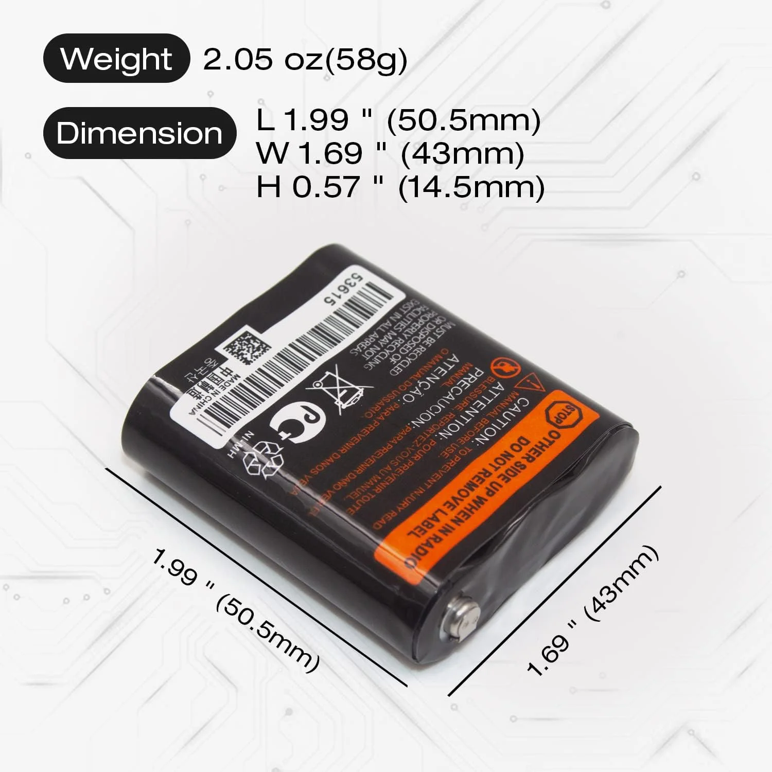 بسته 5 عددی باتری قابل شارژ 3.6 ولت 1000 میلی آمپر ساعتی elxjar برای موتورولا 53615 m53615 KEBT-071A KEBT-071-B KEBT-071-C KEBT-071-D Talkabout 5950 T4800 T4900 T5000 T5800 T9500R رادیو دو طرفه
