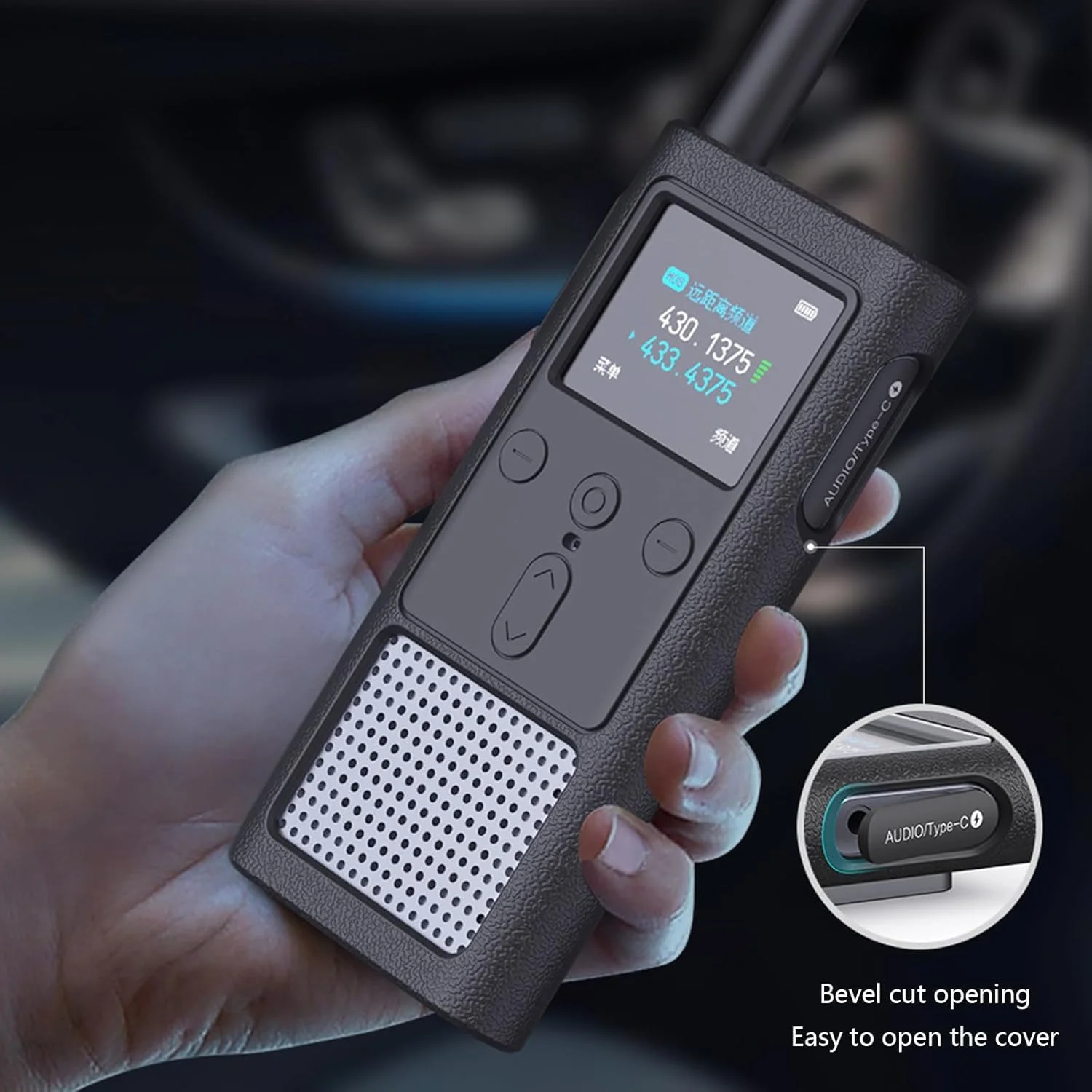 کاور محافظ سیلیکونی eWINNER برای بیسیم شیائومی 2S، محافظ بدنه رادیویی بیسیم (مشکی)