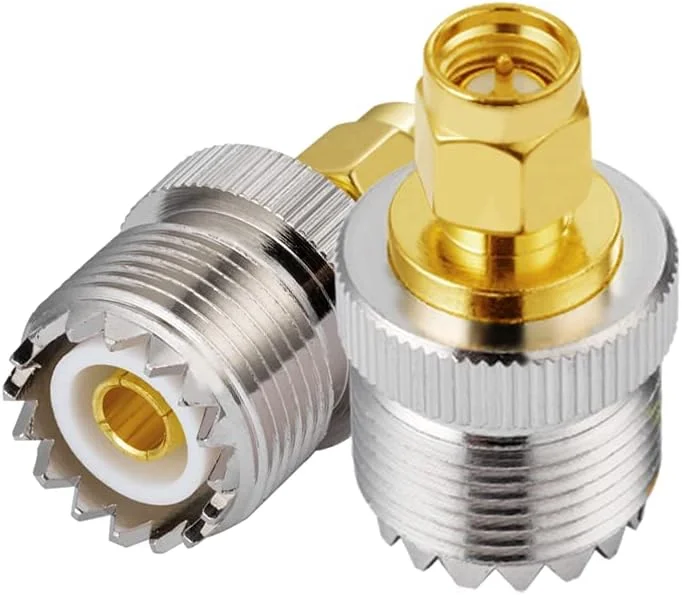 آداپتور مستقیم SMA نر به UHF مادگی Vecys، بسته 2 عددی، مدل SO239 برای رادیو آماتور، رادیو UHF، رادیو دستی، آنتن PL، رادیو CB