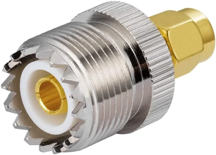 آداپتور مستقیم SMA نر به UHF مادگی Vecys، بسته 2 عددی، مدل SO239 برای رادیو آماتور، رادیو UHF، رادیو دستی، آنتن PL، رادیو CB