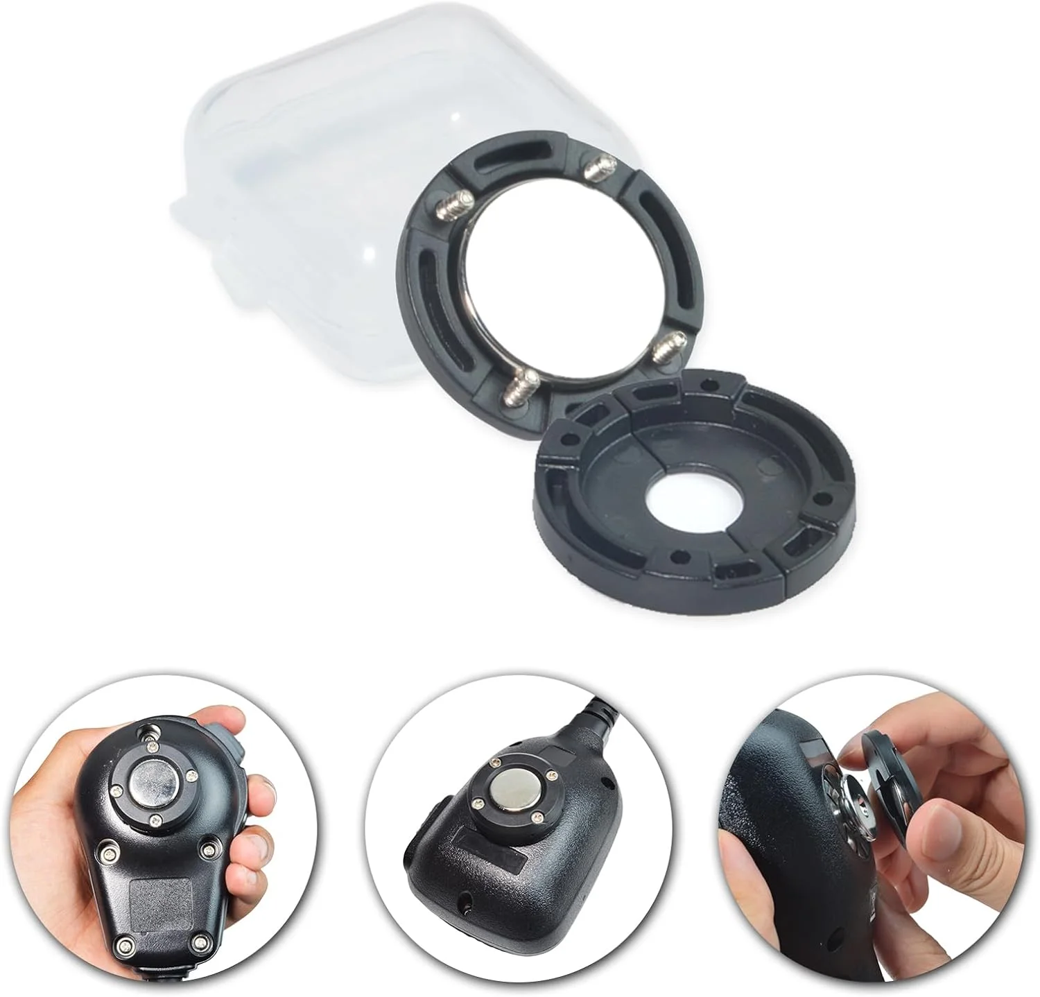 نگهدارنده مغناطیسی میکروفون رادیویی CB YNIBST، آویز میکروفون مغناطیسی، پایه میکروفون مغناطیسی برای میکروفون بلندگوی رادیویی موبایل