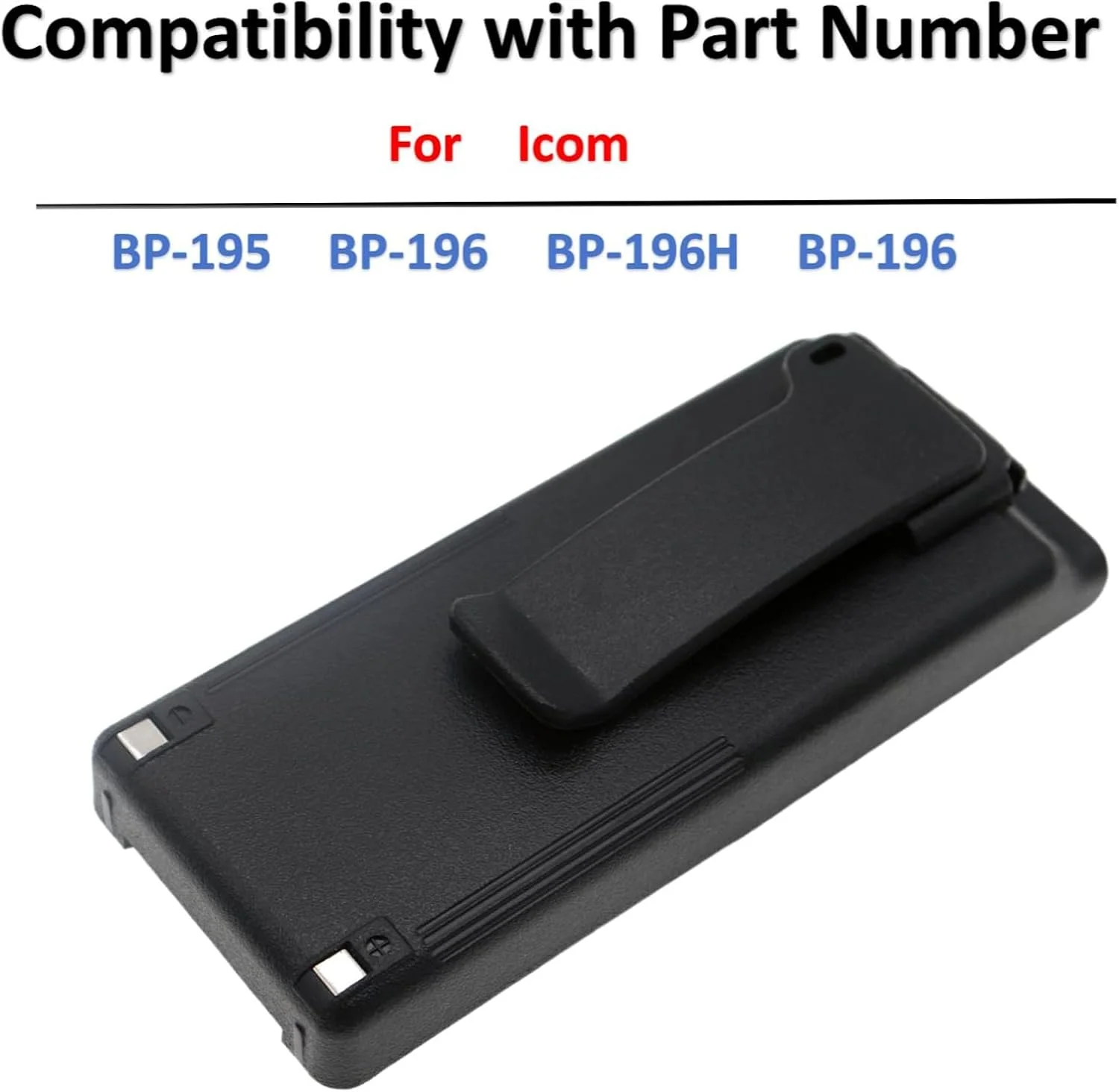 Youejoeq (تعداد 5 عدد) باتری جایگزین 9.6 ولت Ni-MH برای ICOM IC-A24, IC-A4, IC-A6, IC-F11, IC-F12, IC-F21, IC-F22, IC-F3,IC-F4, IC-T2A, IC-V8, IC-V82، مناسب برای شماره قطعه BP-195, BP-196 1800mAh / 17.28Wh