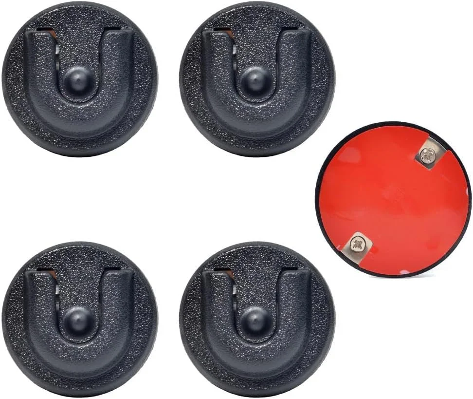 آویز میکروفون رادیویی CB همگانی، پایه نگهدارنده میکروفون با دکمه گرد و پشت چسب دار برای موتورولا HLN9073B CDM1250 CDM750 GM300 M1225 GM3688 GTX800 کنوود TK768G TK868G TM471A (بسته 5 عددی)