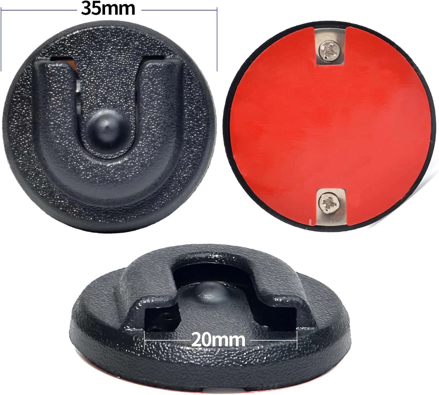 آویز میکروفون رادیویی CB همگانی، پایه نگهدارنده میکروفون با دکمه گرد و پشت چسب دار برای موتورولا HLN9073B CDM1250 CDM750 GM300 M1225 GM3688 GTX800 کنوود TK768G TK868G TM471A (بسته 5 عددی)