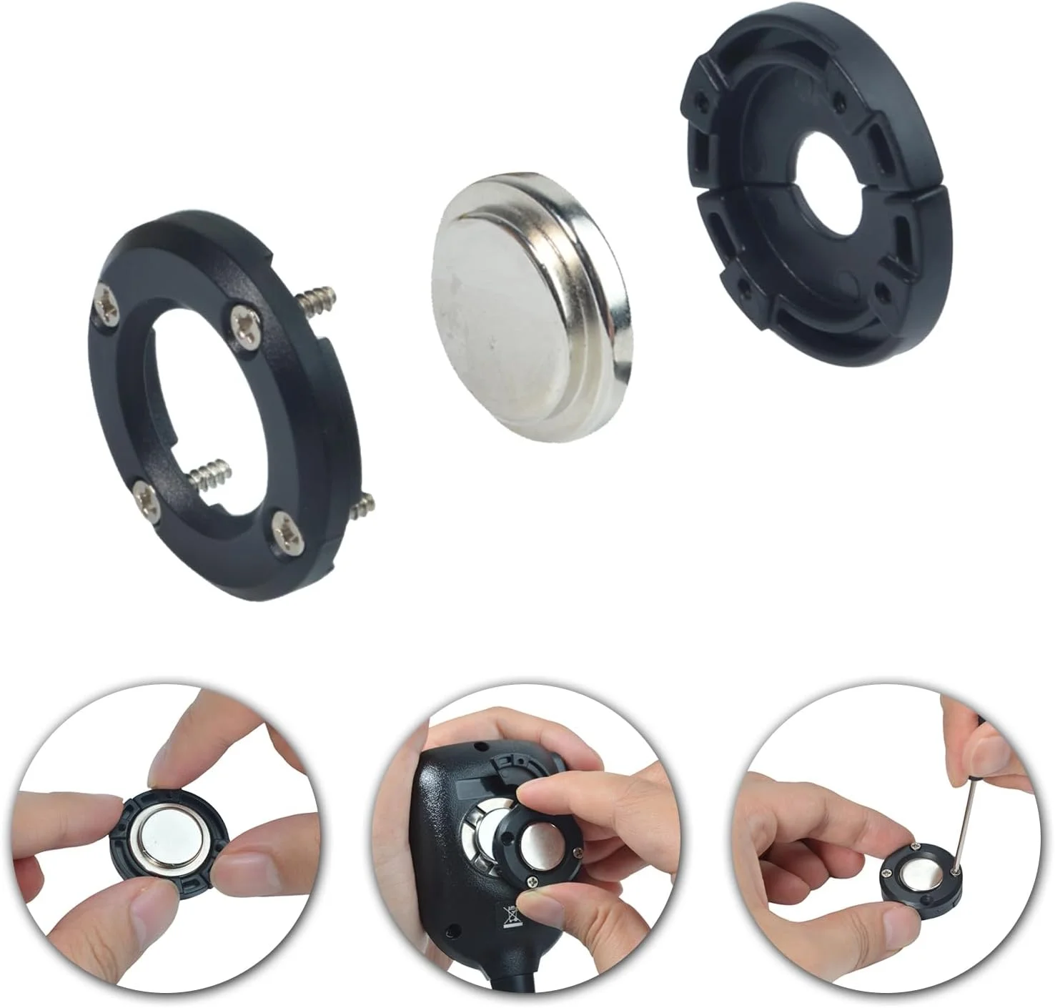 نگهدارنده مغناطیسی میکروفون رادیویی CB YNIBST، آویز میکروفون مغناطیسی، پایه میکروفون مغناطیسی برای میکروفون بلندگوی رادیویی موبایل