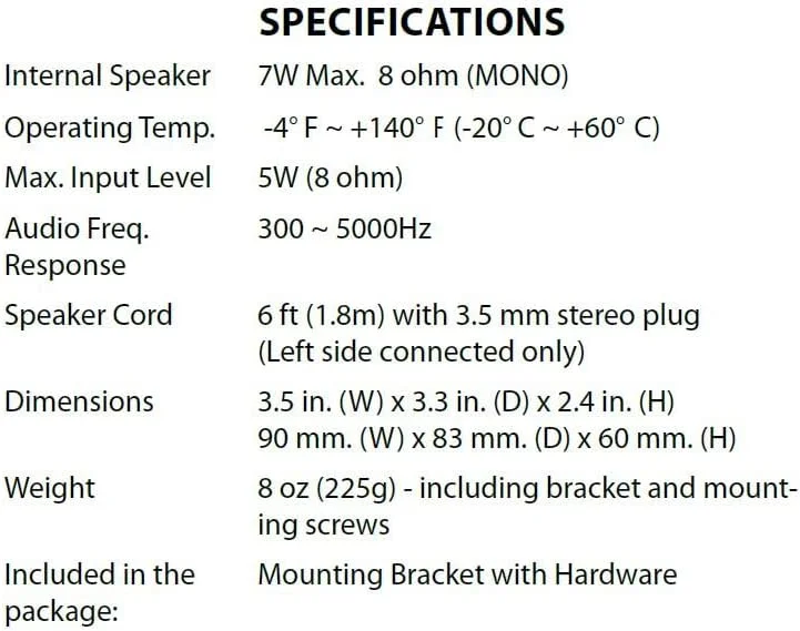 اسپیکر ارتباطی خارجی 7 واتی Uniden (BC7) Bearcat. طراحی بادوام و مقاوم، ایده آل برای تقویت اسکنرهای Uniden، رادیوهای CB و سایر گیرنده های ارتباطی، مشکی